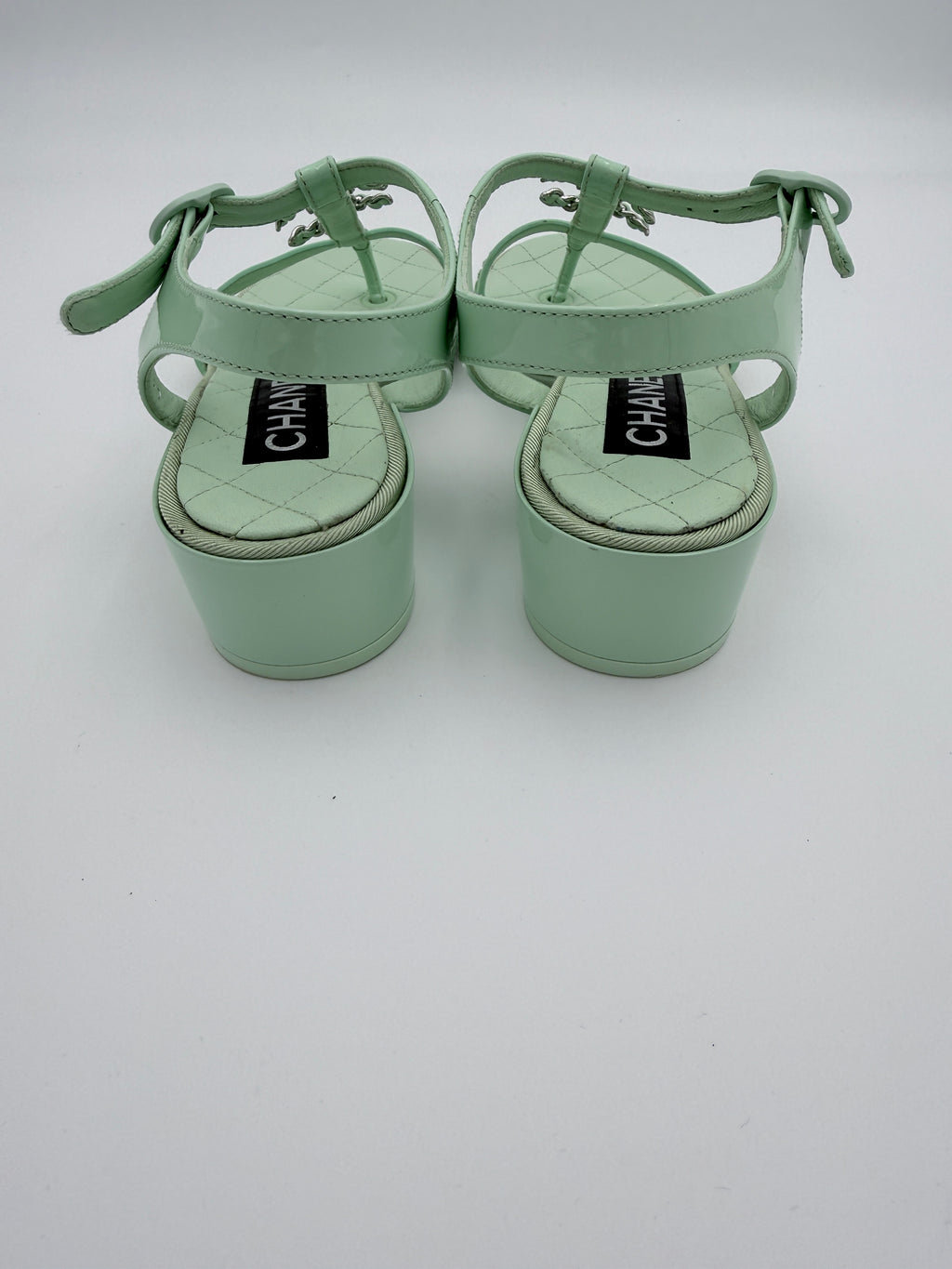 Chanel Mint Green Sandal size 36 Pre Loved