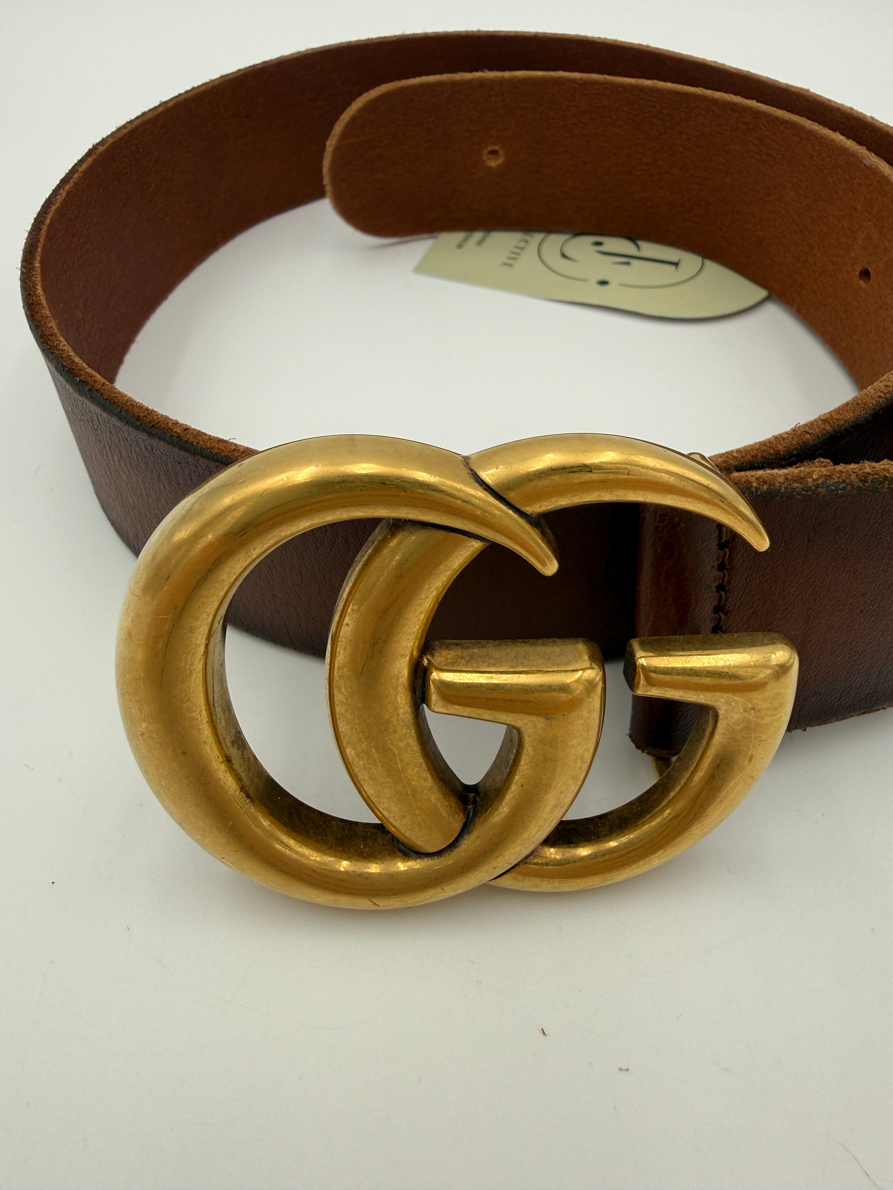 Gucci brown GG belt 70
