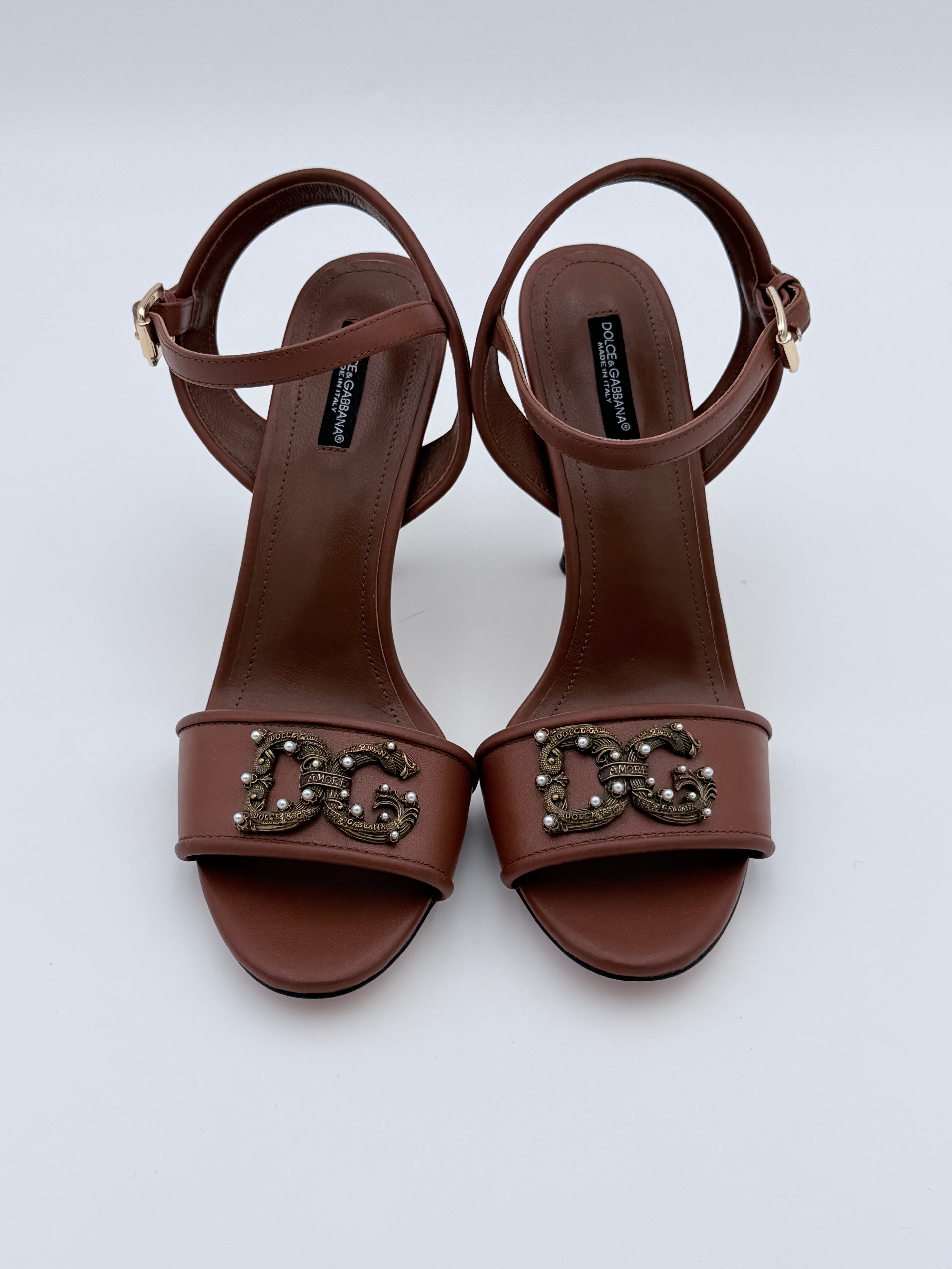 Dolce Gabbana Brown Sandal size 41 new full set