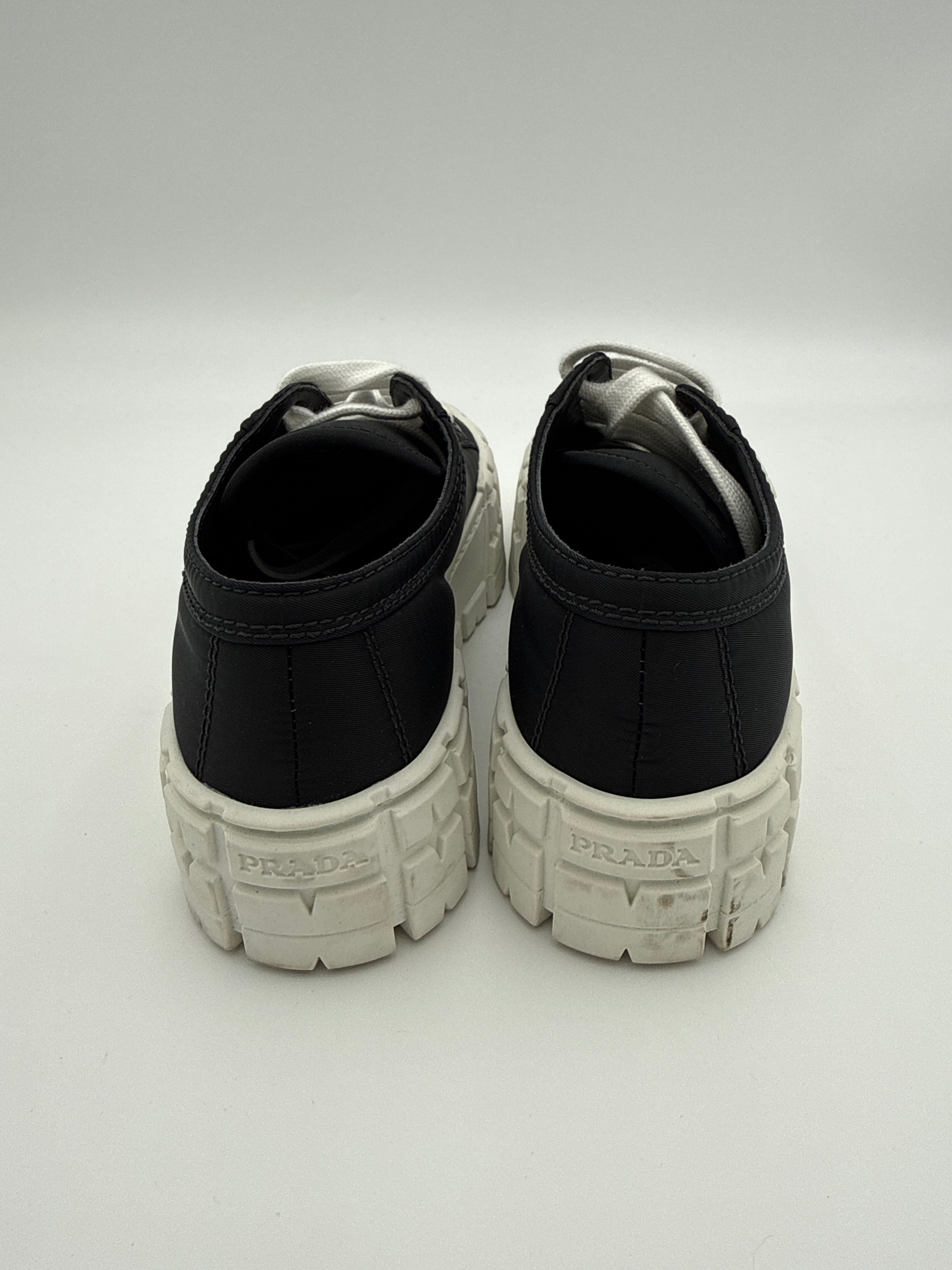 Prada Black Nylon Platform Sneaker size 36