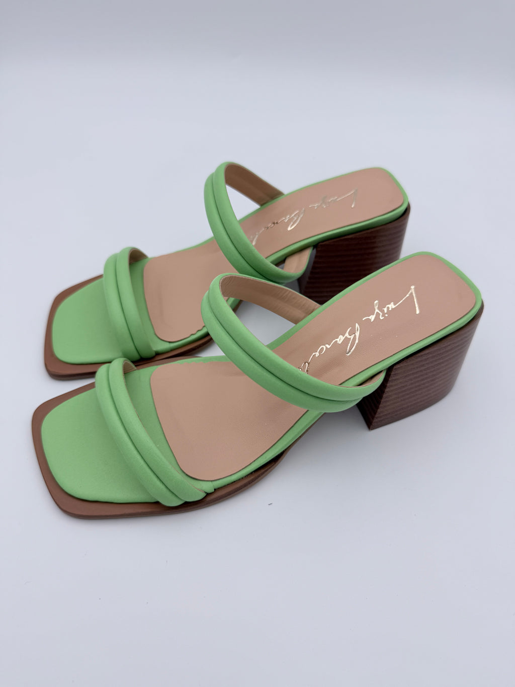 Luiza Barcelos Aurora Green Citrus Mules  B003 V5