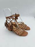Luiza Barcelos Caramel Ankle Wrap Sandal B076 V9