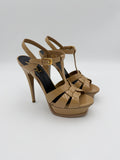 YSL Dark Nude Patent Sandal Size 38