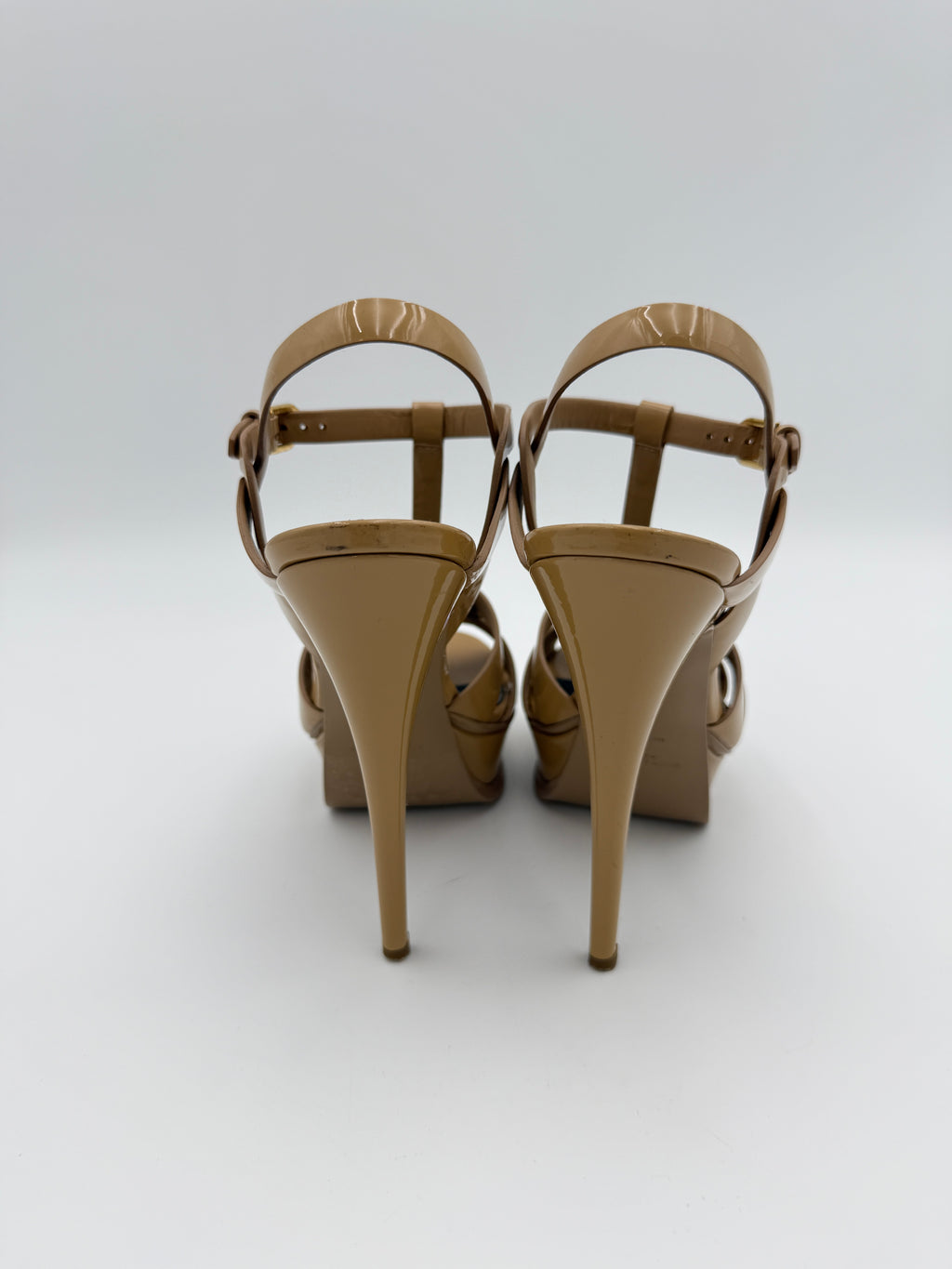 YSL Dark Nude Patent Sandal Size 38