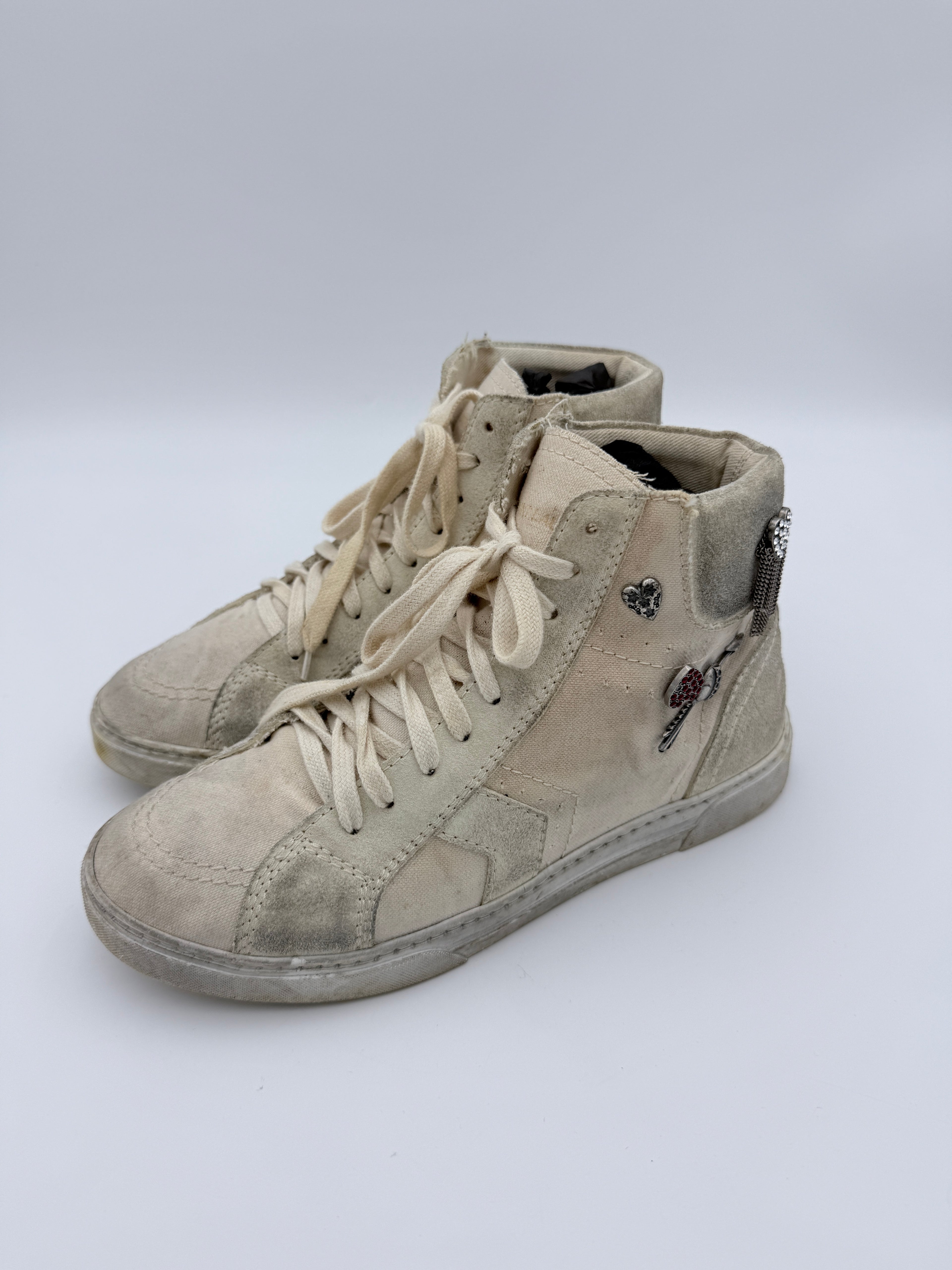 Saint Laurent joe hight top Distressed sneakers size 39