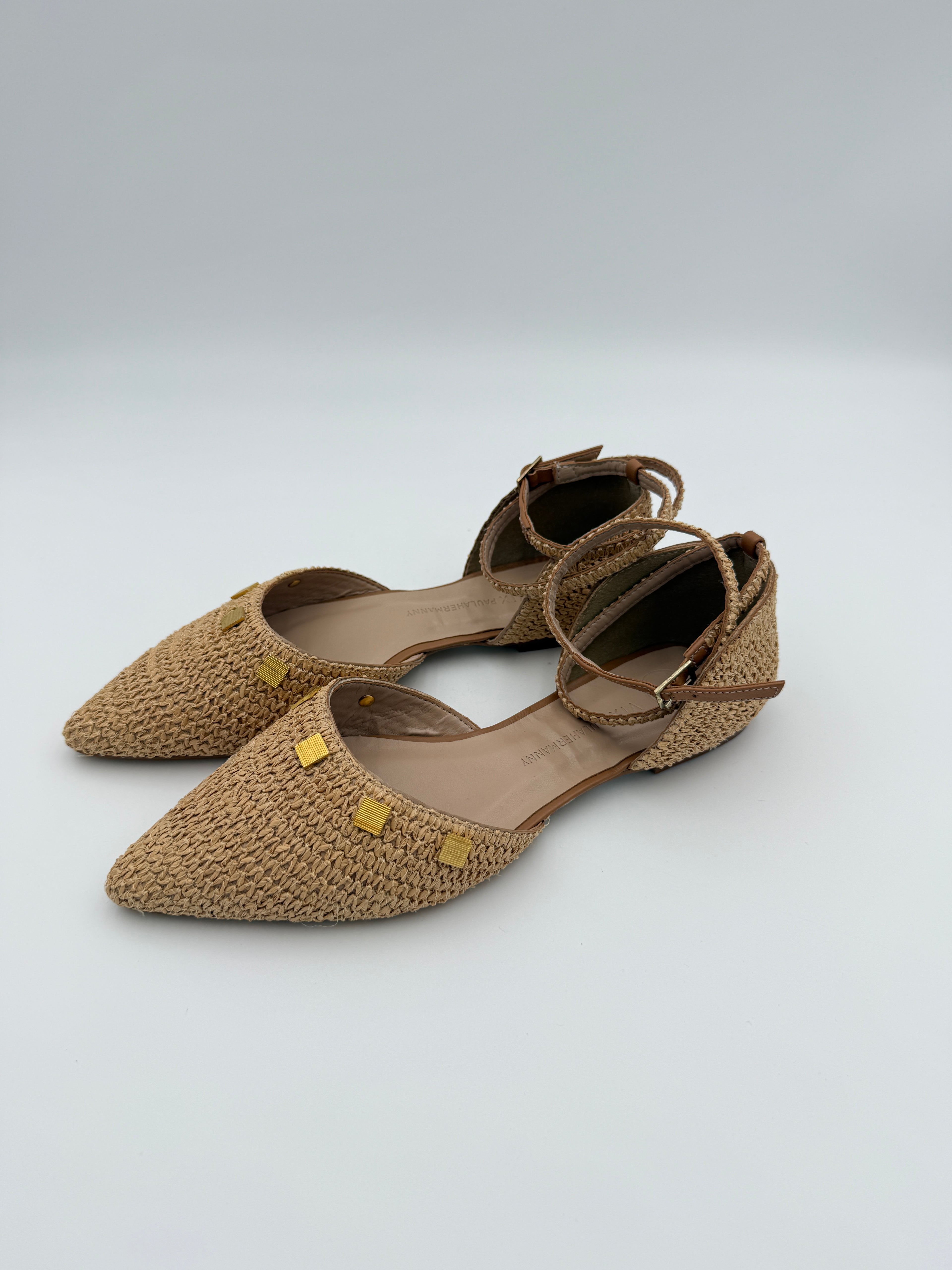 VIX Fiorela Raffia Flats - New - Size US9