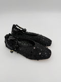 J.Crew Sequin Black Mesh Flats size 8