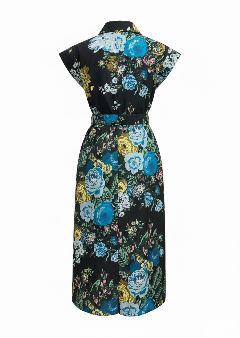 Tuckernuck chiffon flower print dress  M