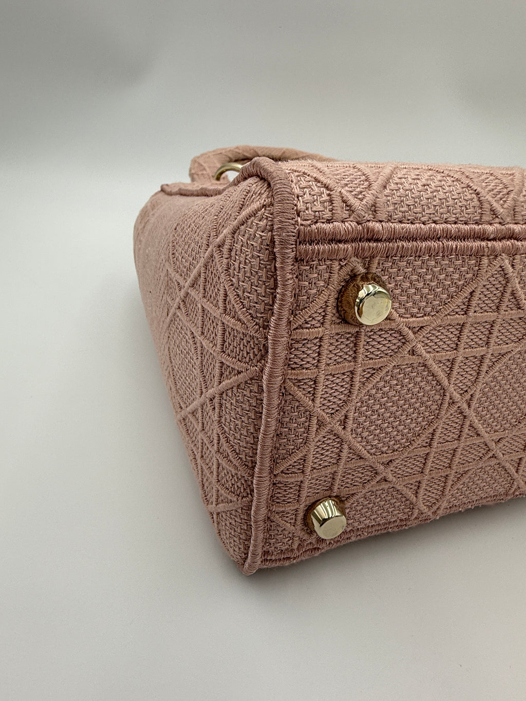 Lady Dior Cannage Rosewood Canvas