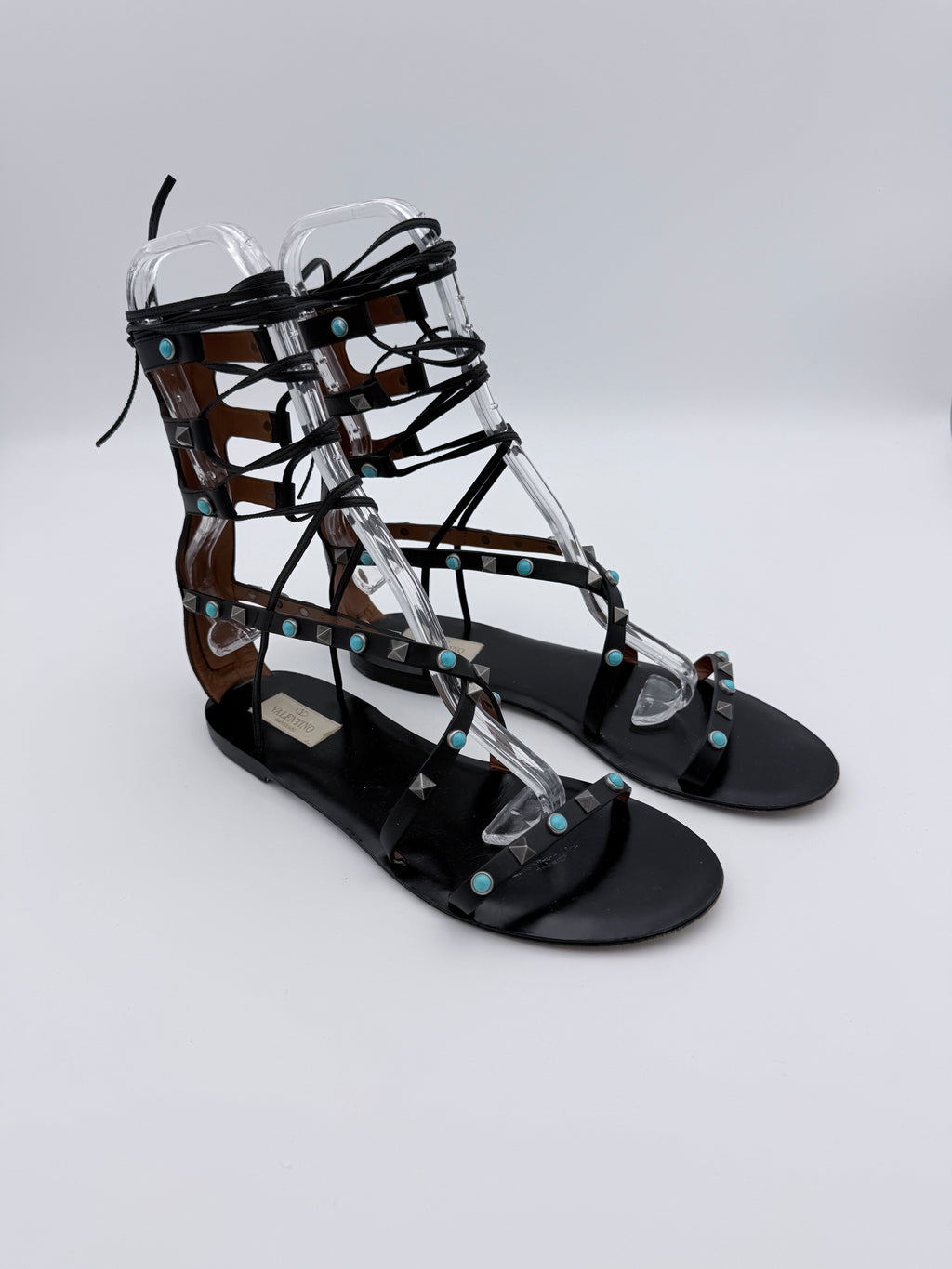 Valentino Black Gladiator Size 39