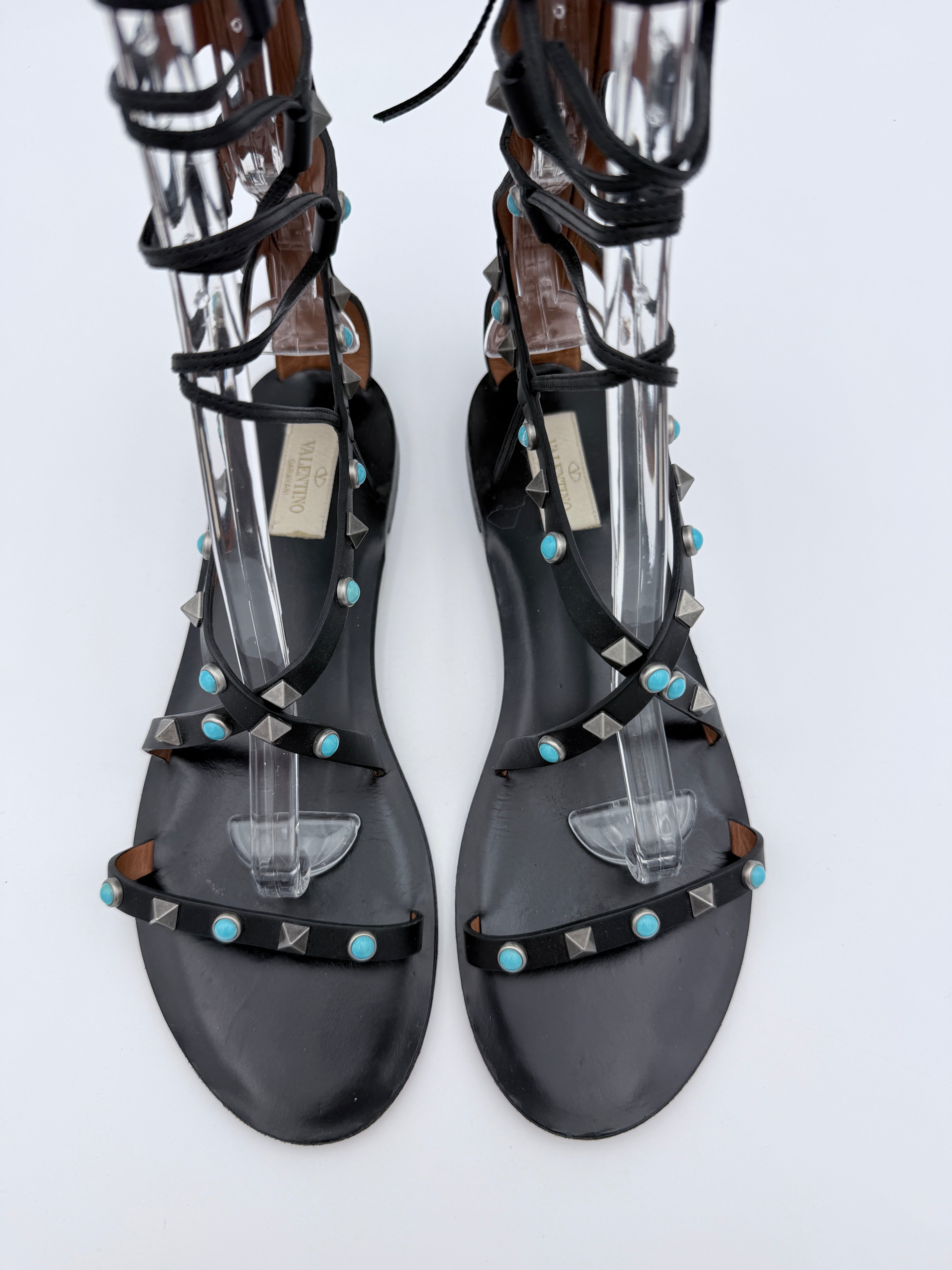 Valentino Black Gladiator Size 39