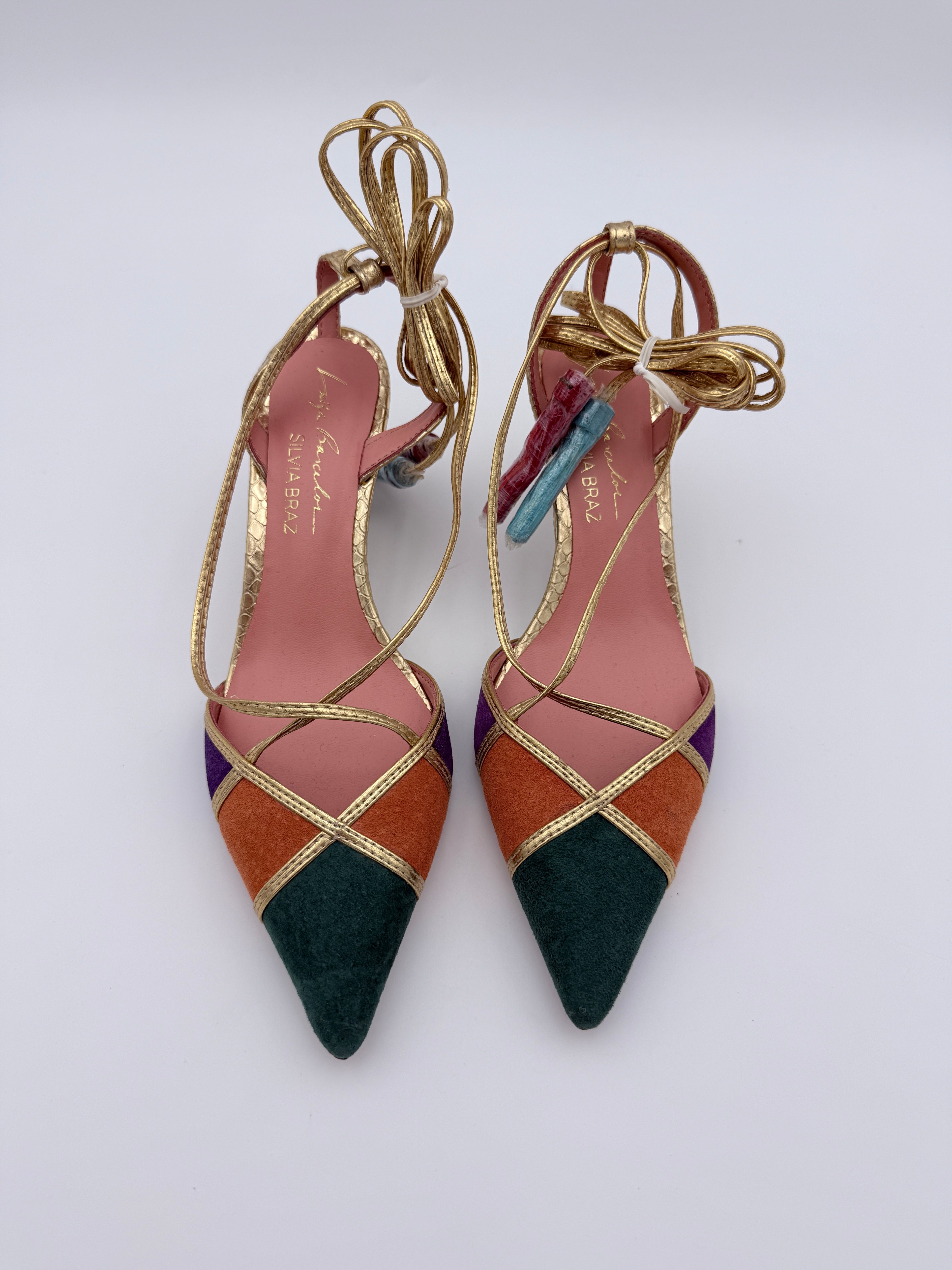 Luiza Barcelos Salerno Green Orange Lilac B001  V5