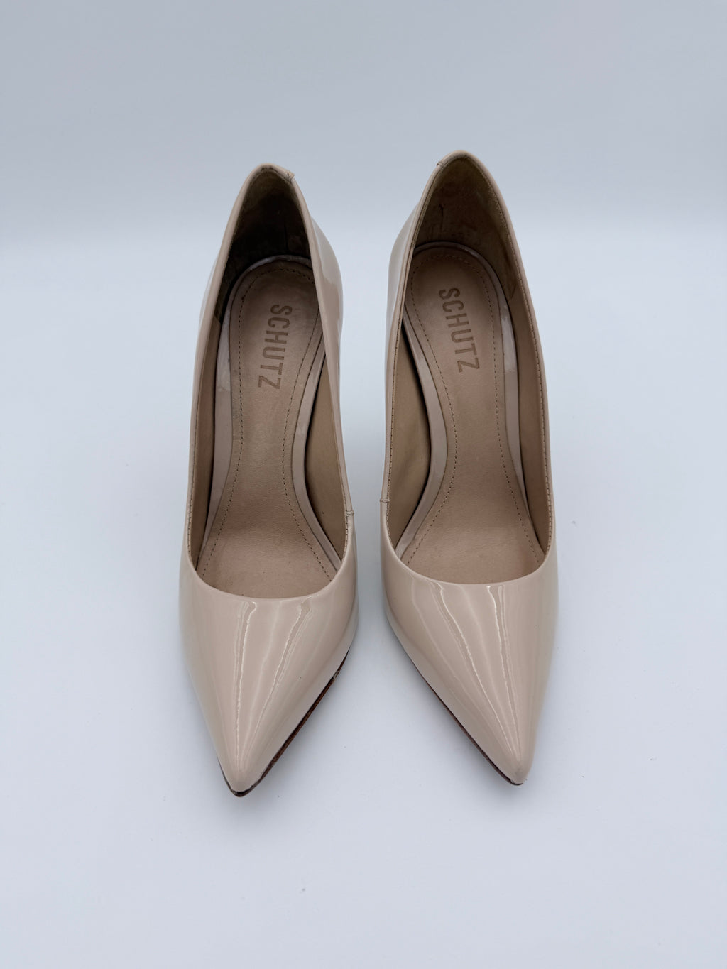 Schutz Nude Patent Scarpin size 7