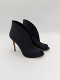 Gianvitto Rossi Black Satin Peep Toe - Size EU36.5