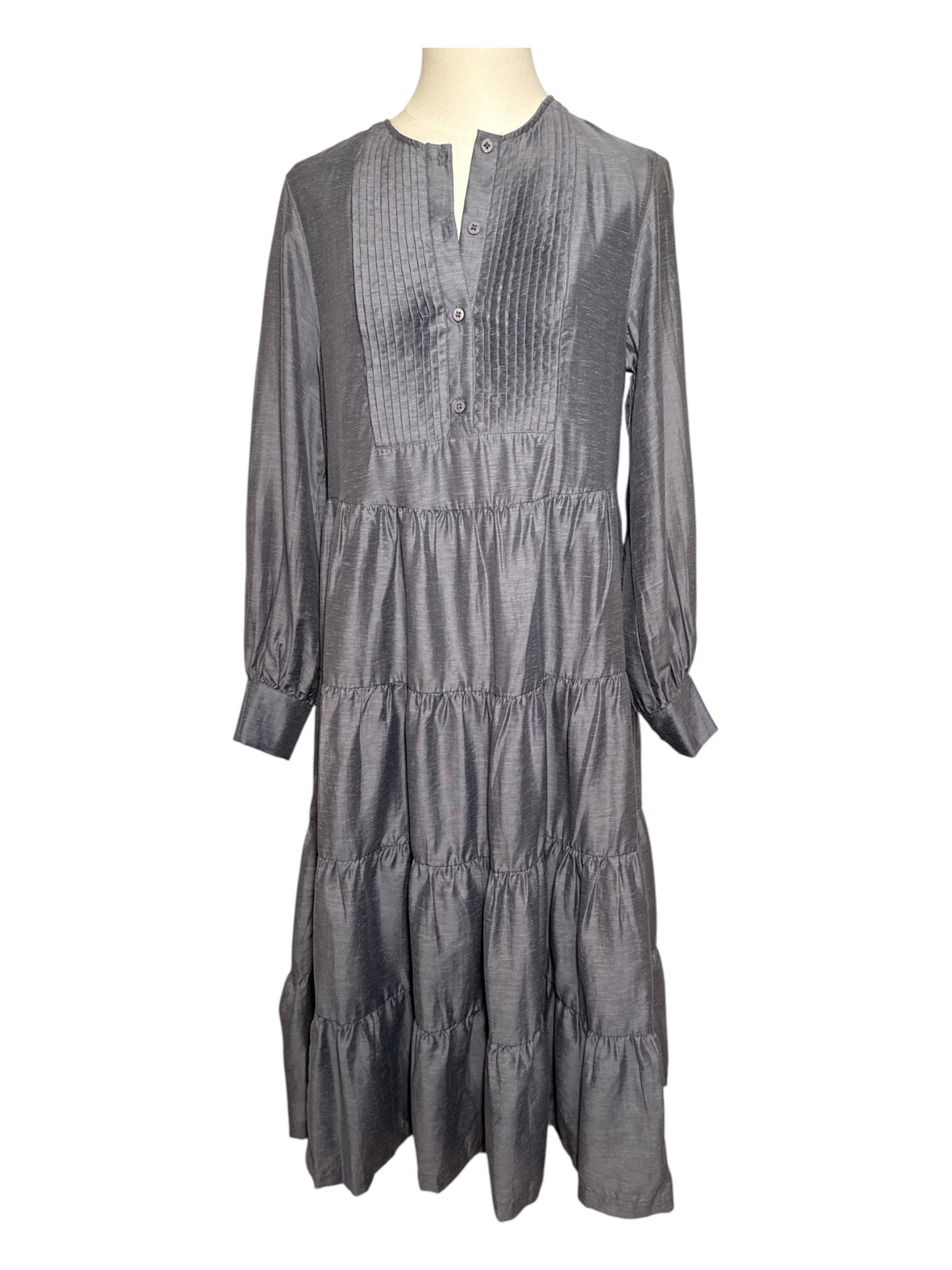 Anthropologie Gray Midi Dress Xsmall NWT