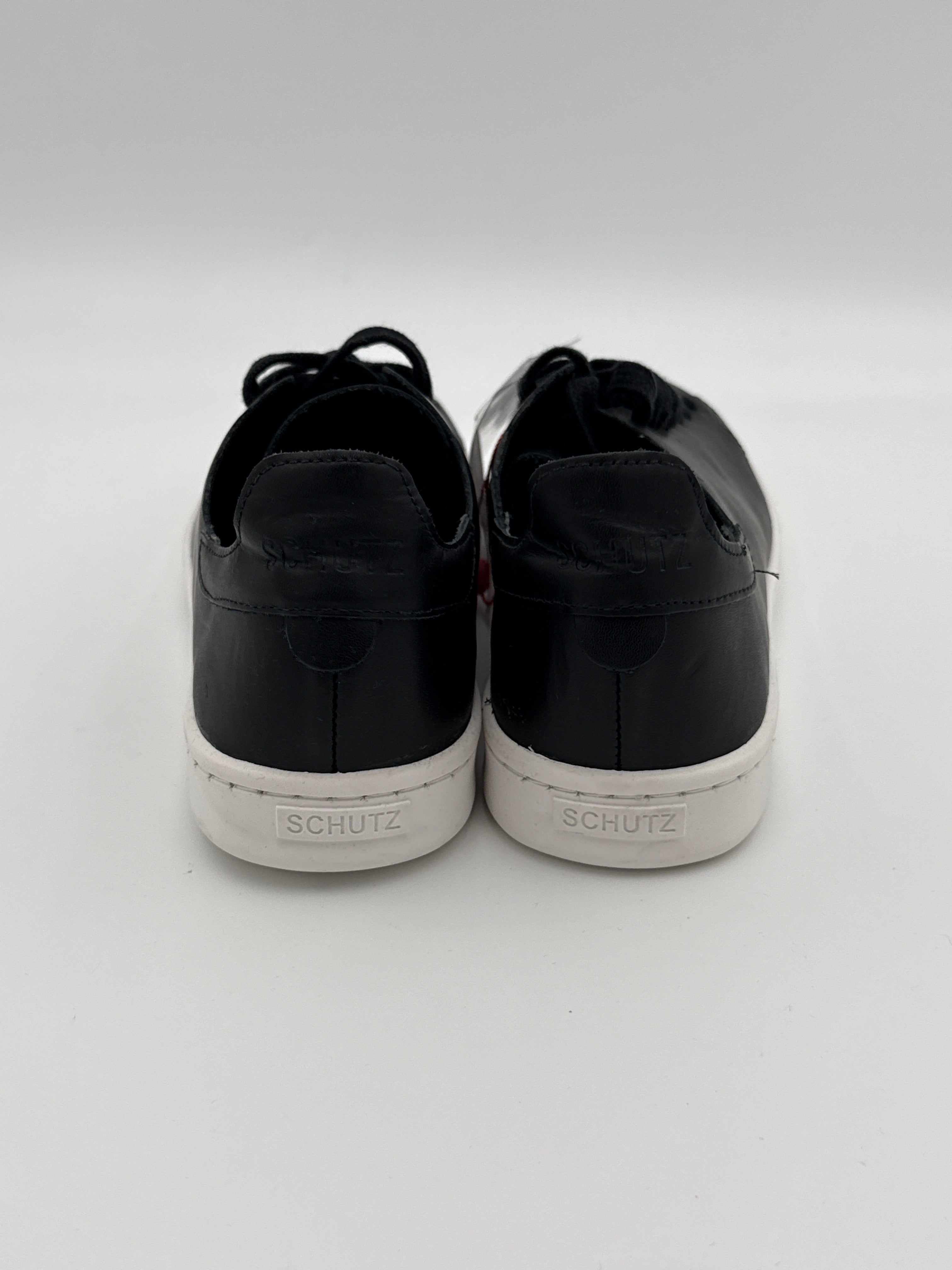 Schutz  New Black Leather Sneaker Size 8US