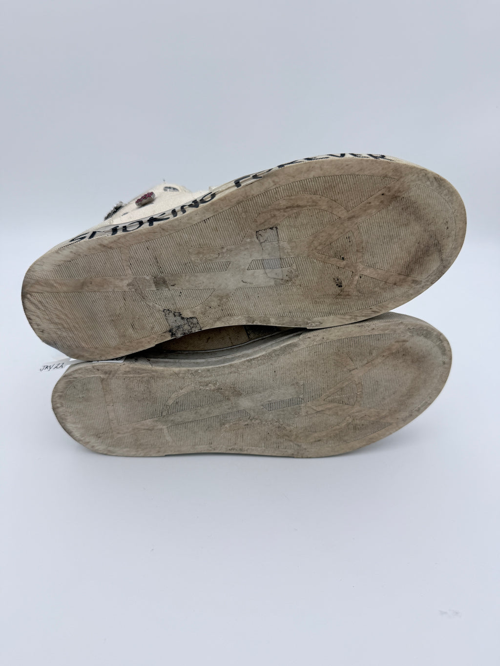 Saint Laurent joe hight top Distressed sneakers size 39