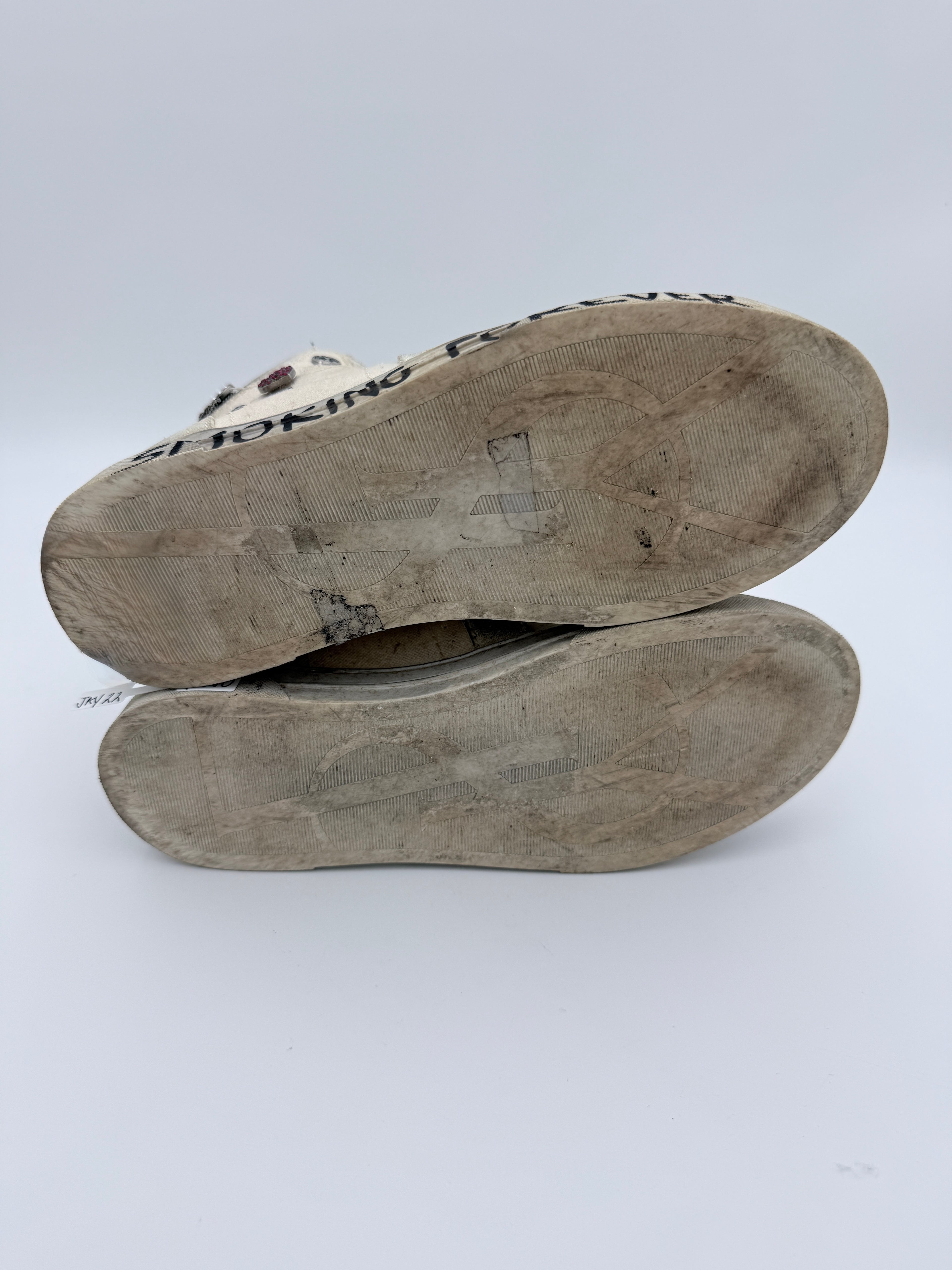 Saint Laurent joe hight top Distressed sneakers size 39