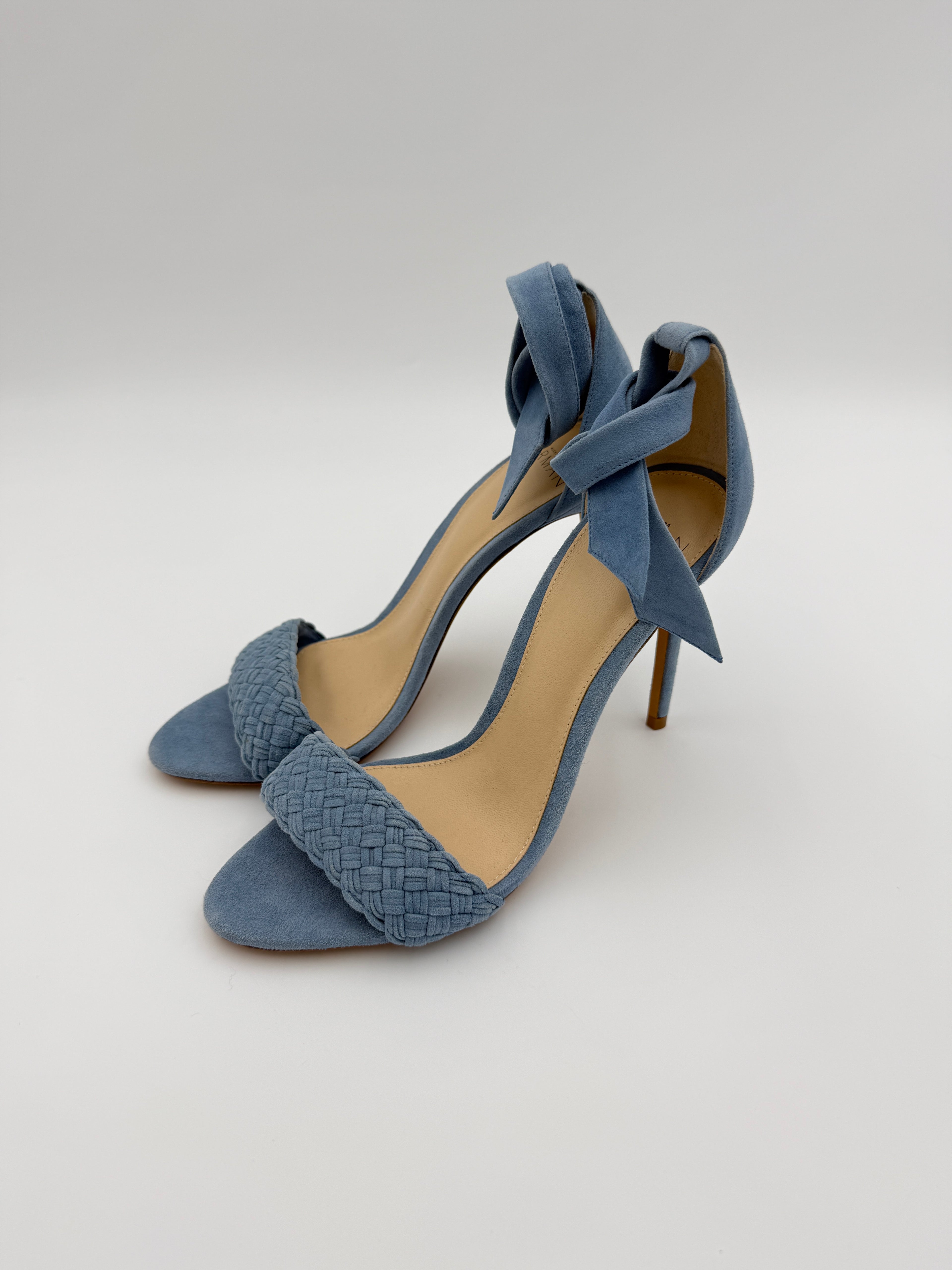 Alexandre Birman soft blue suede  heel Size 8