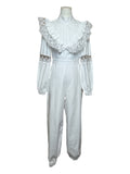 Skazi Lace White Jumpsuit Small