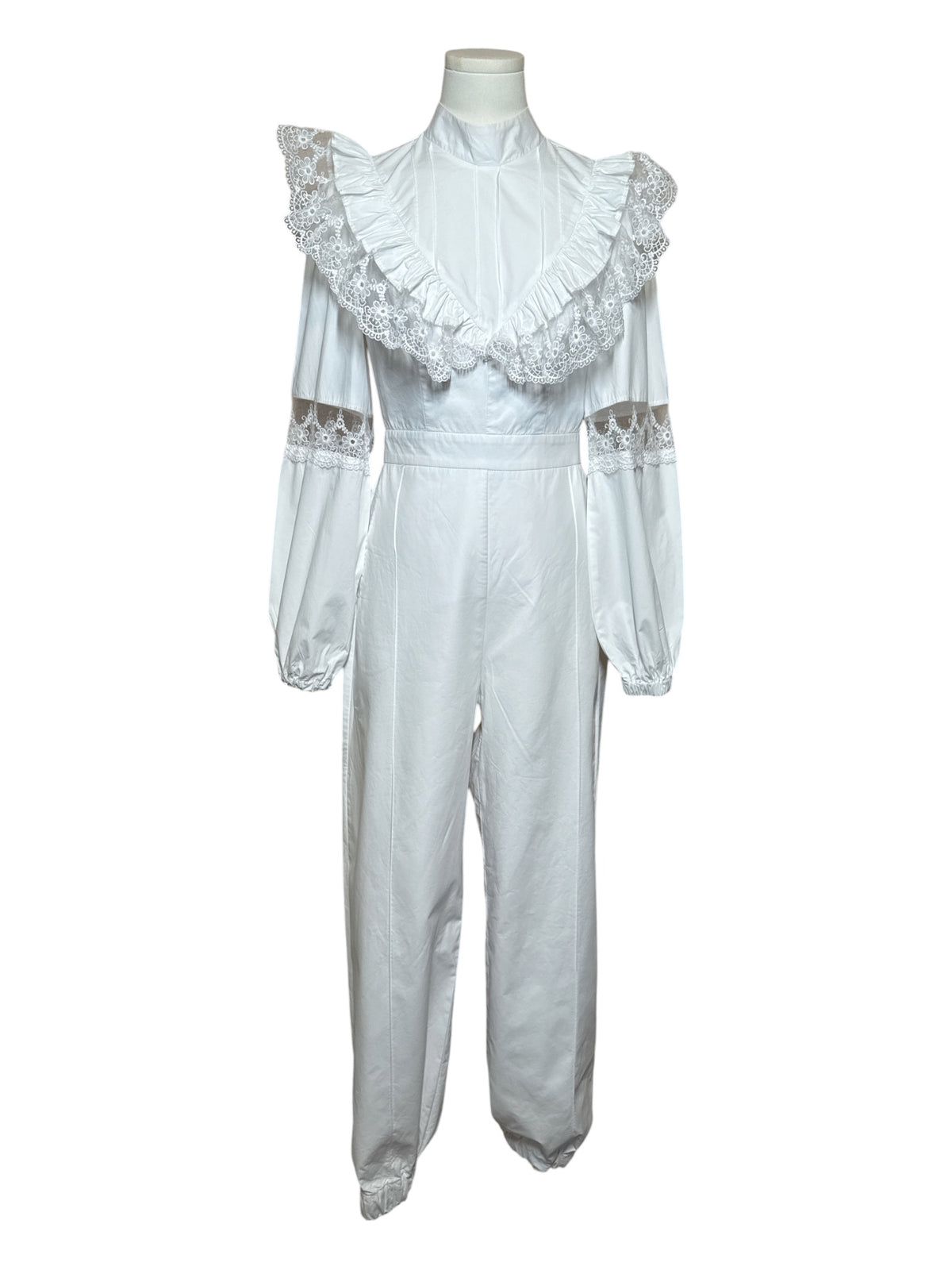 Skazi Lace White Jumpsuit Small