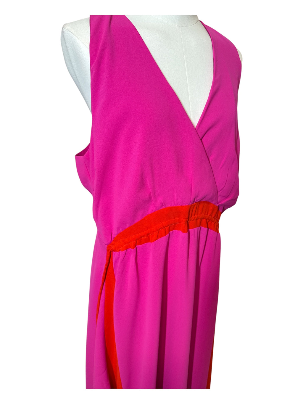 HARLIN Pink Orange Dress XL