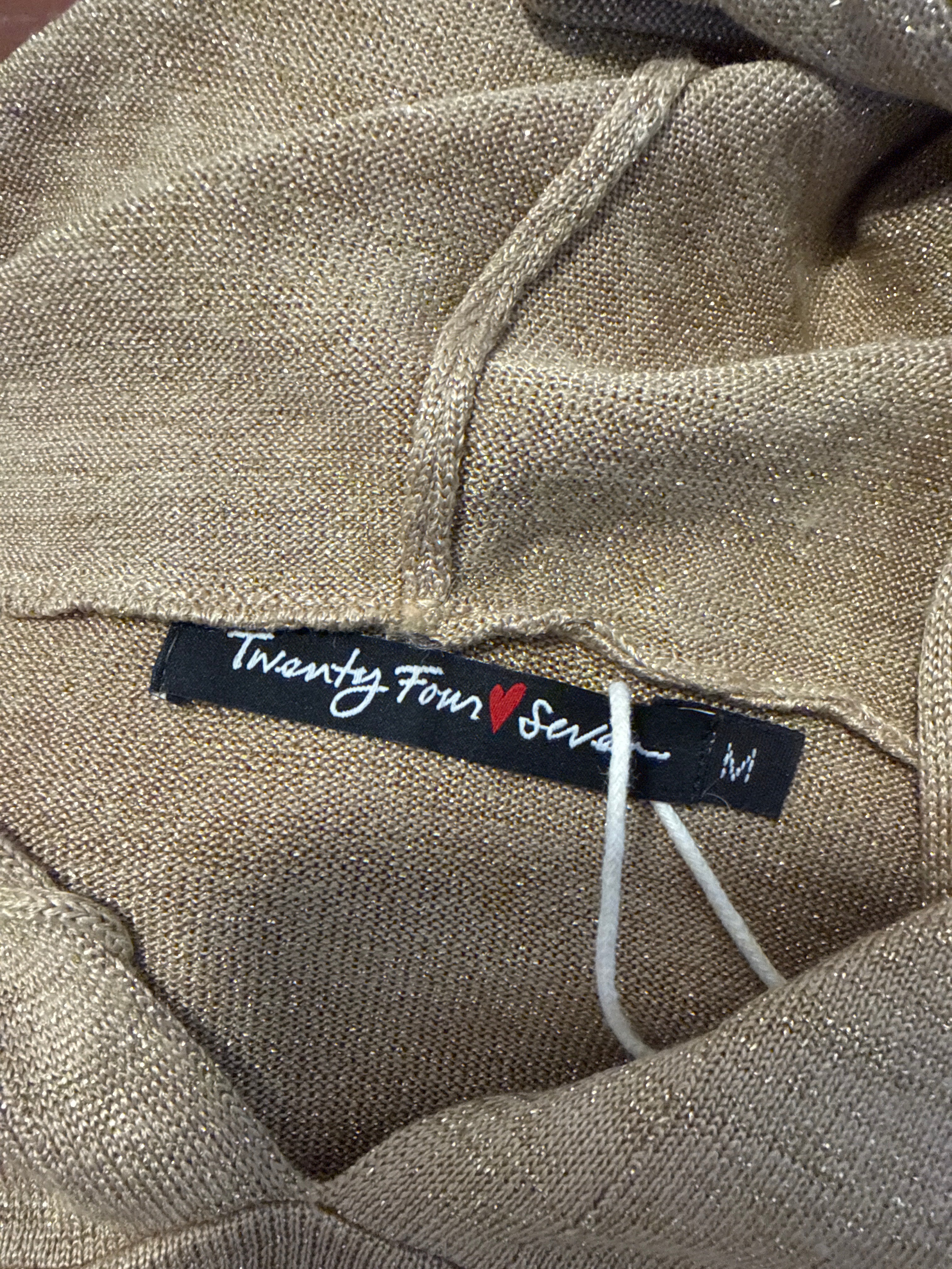 TWENTY FOR SEVEN Metallic Gold Knit  Medium