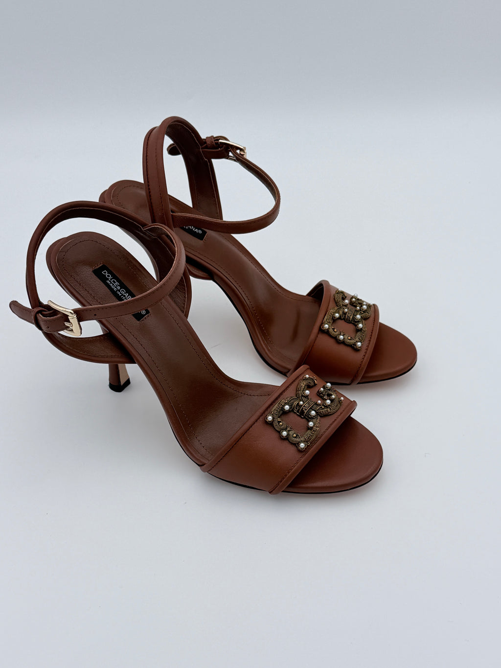 Dolce Gabbana Brown Sandal size 41 new full set