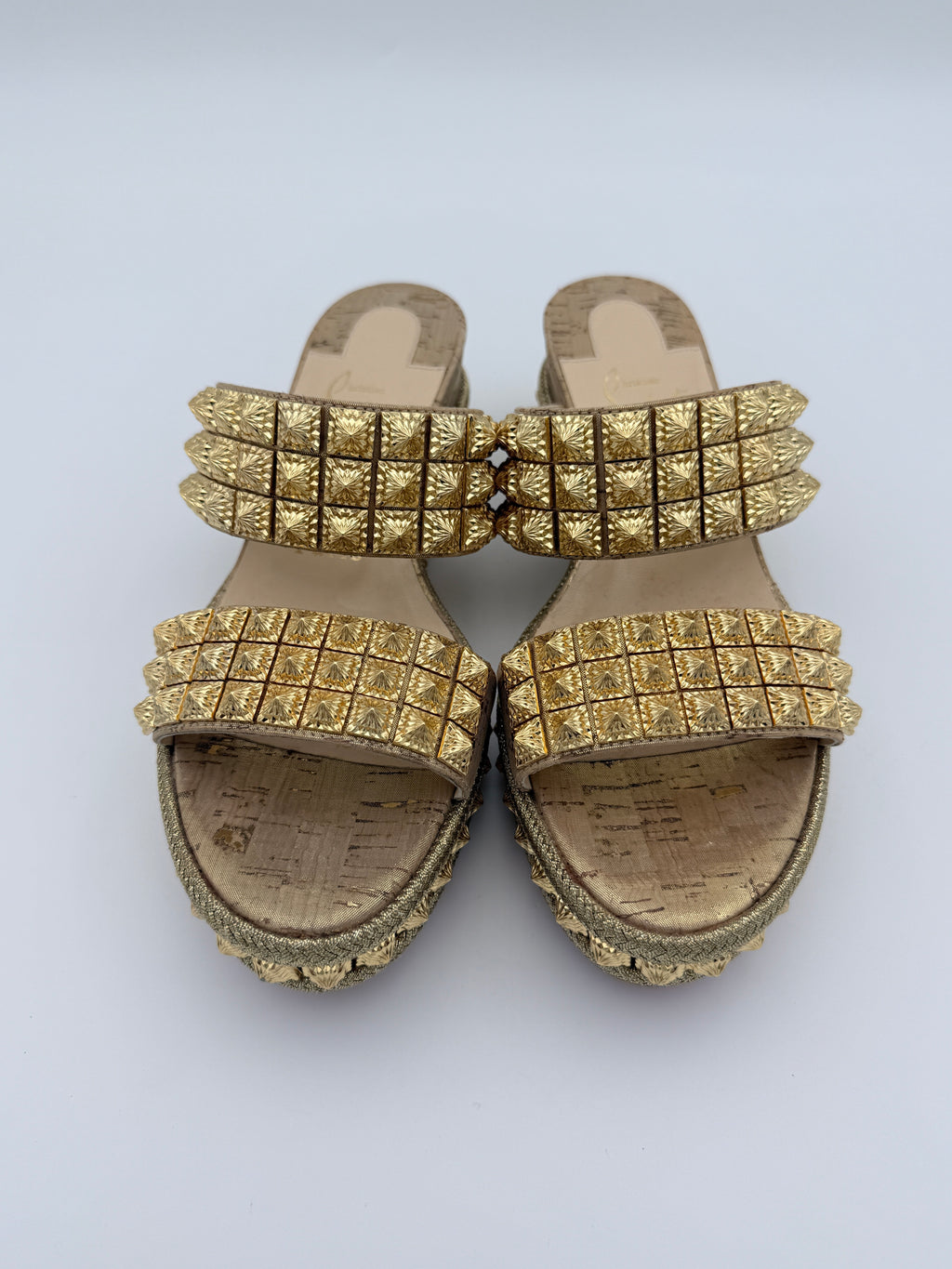 Louboutin Liege petit gold spike size 36 w/ dust