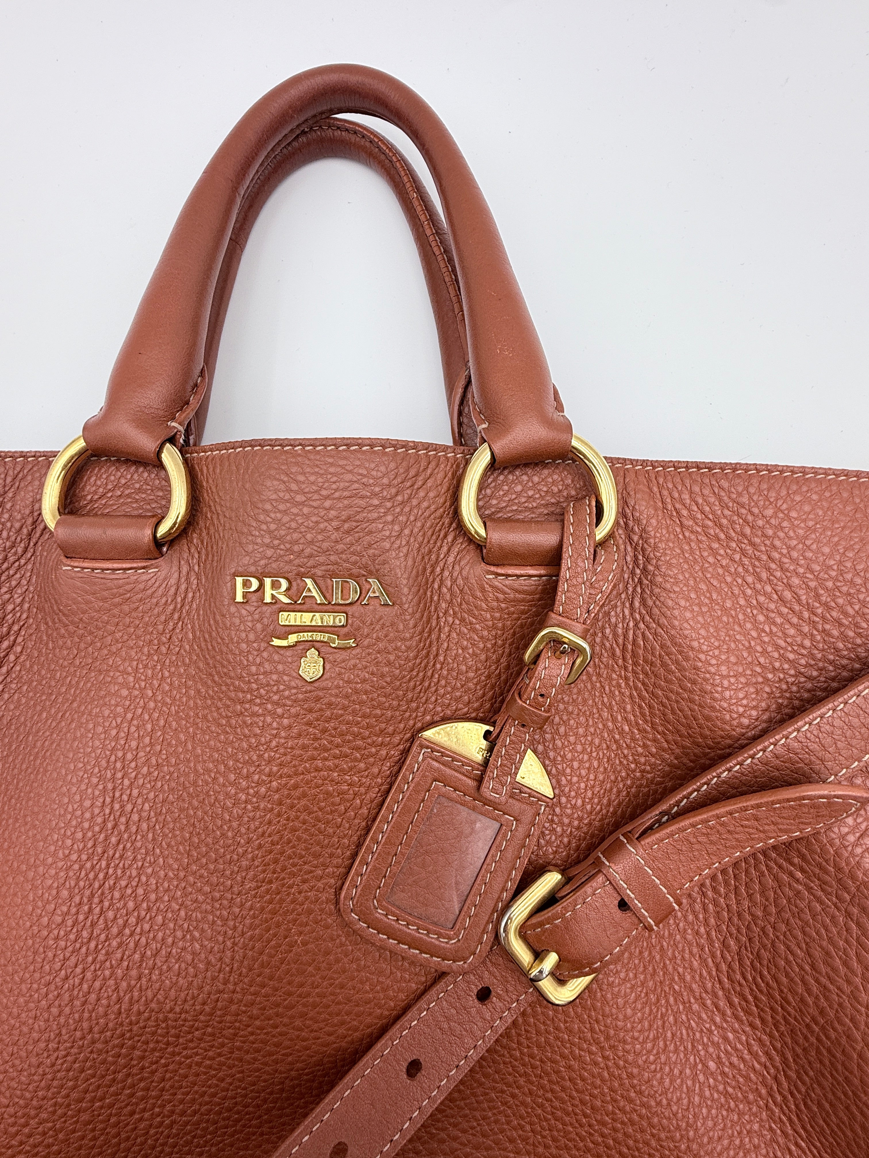 Prada Burnt Orangle leather bag