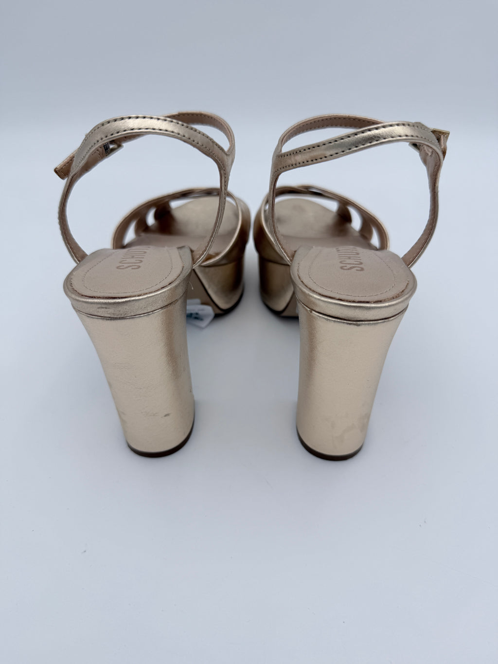 Schutz Metallic Gold Platform  size 6