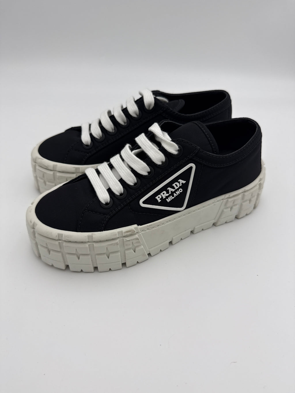Prada Black Nylon Platform Sneaker size 36