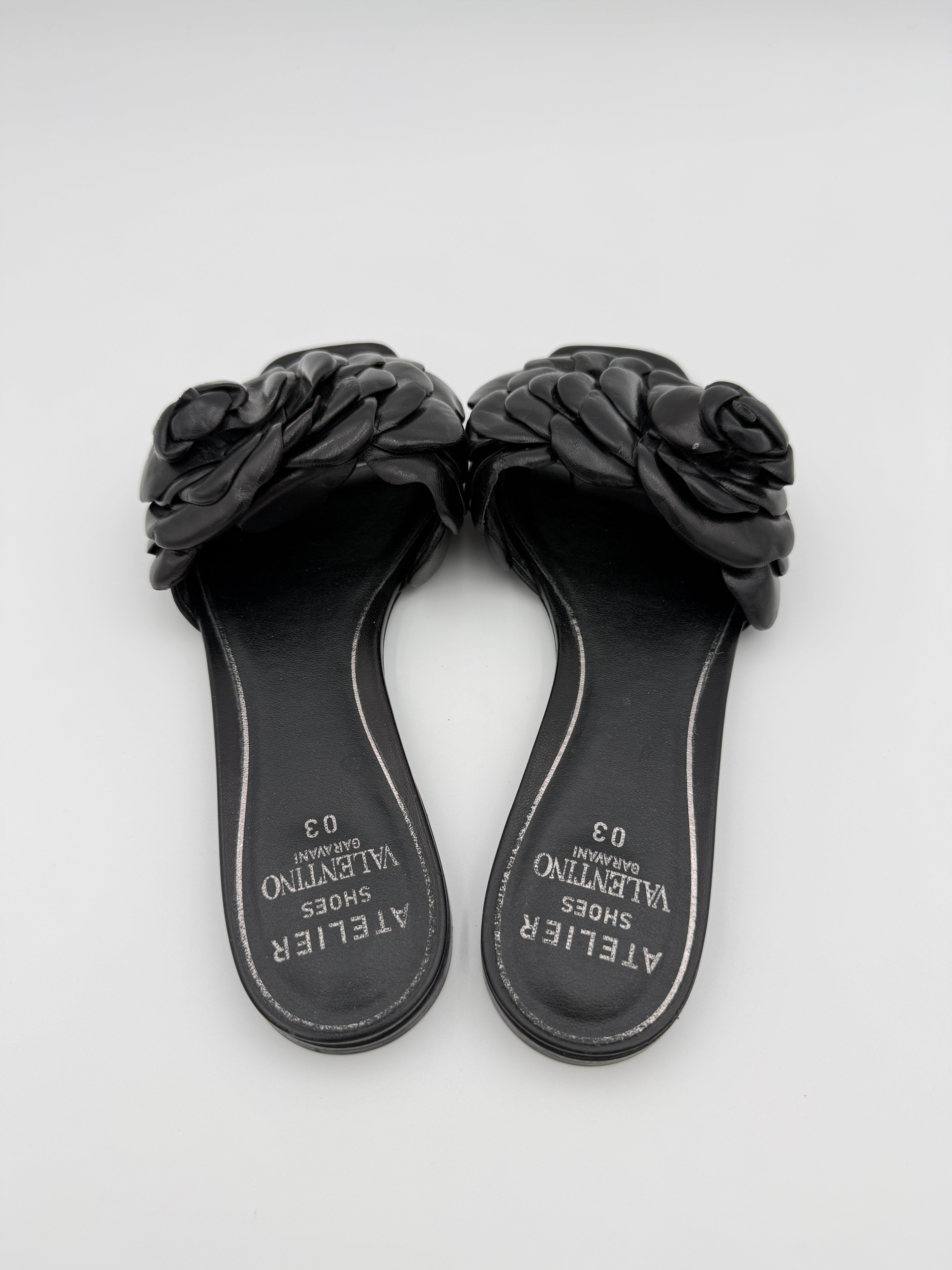 Valentino Black Rose flat size EU38