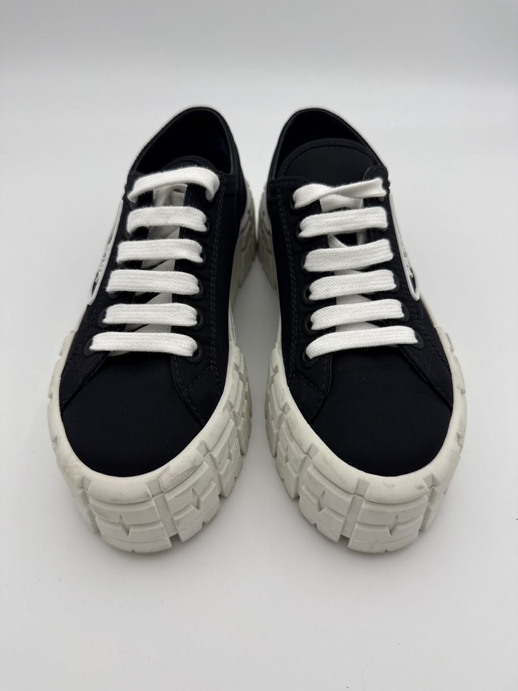 Prada Black Nylon Platform Sneaker size 36