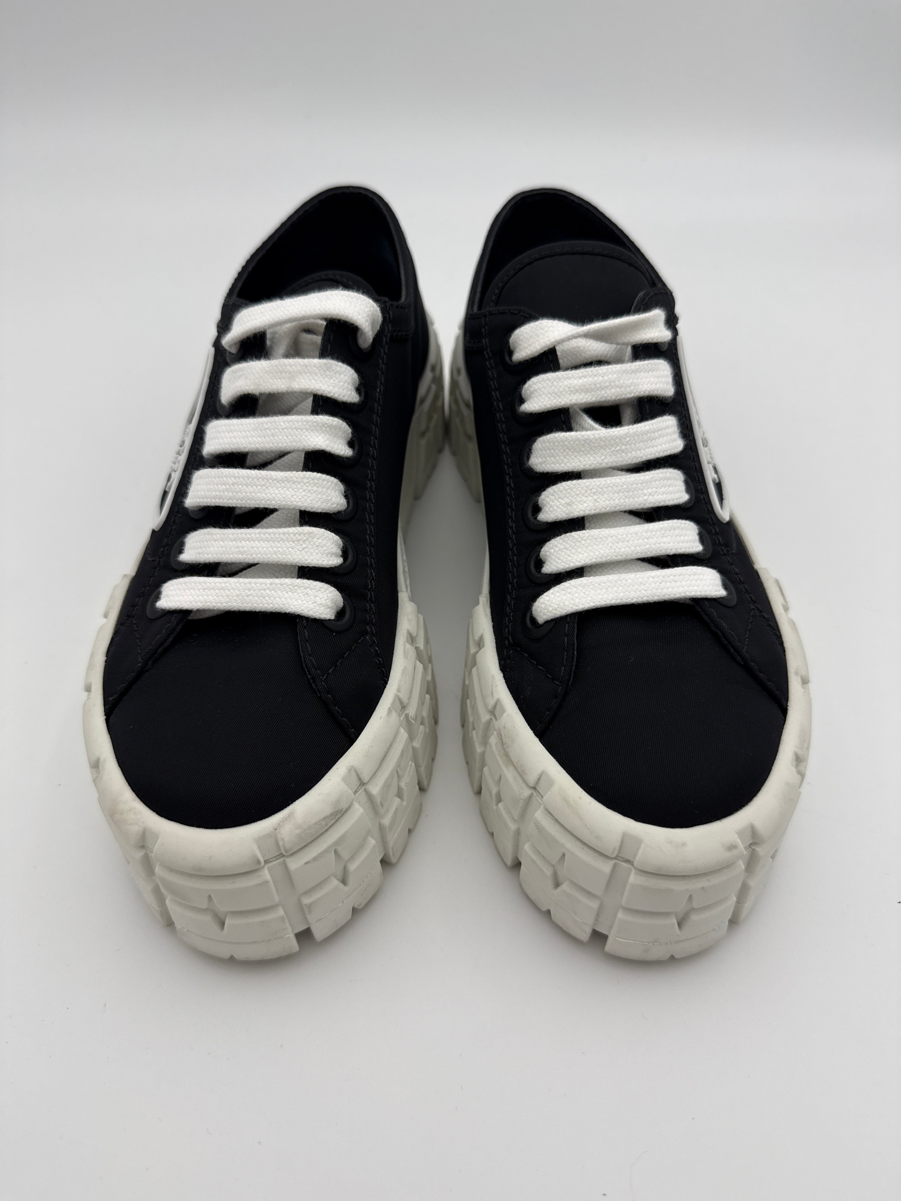 Prada Black Nylon Platform Sneaker size 36