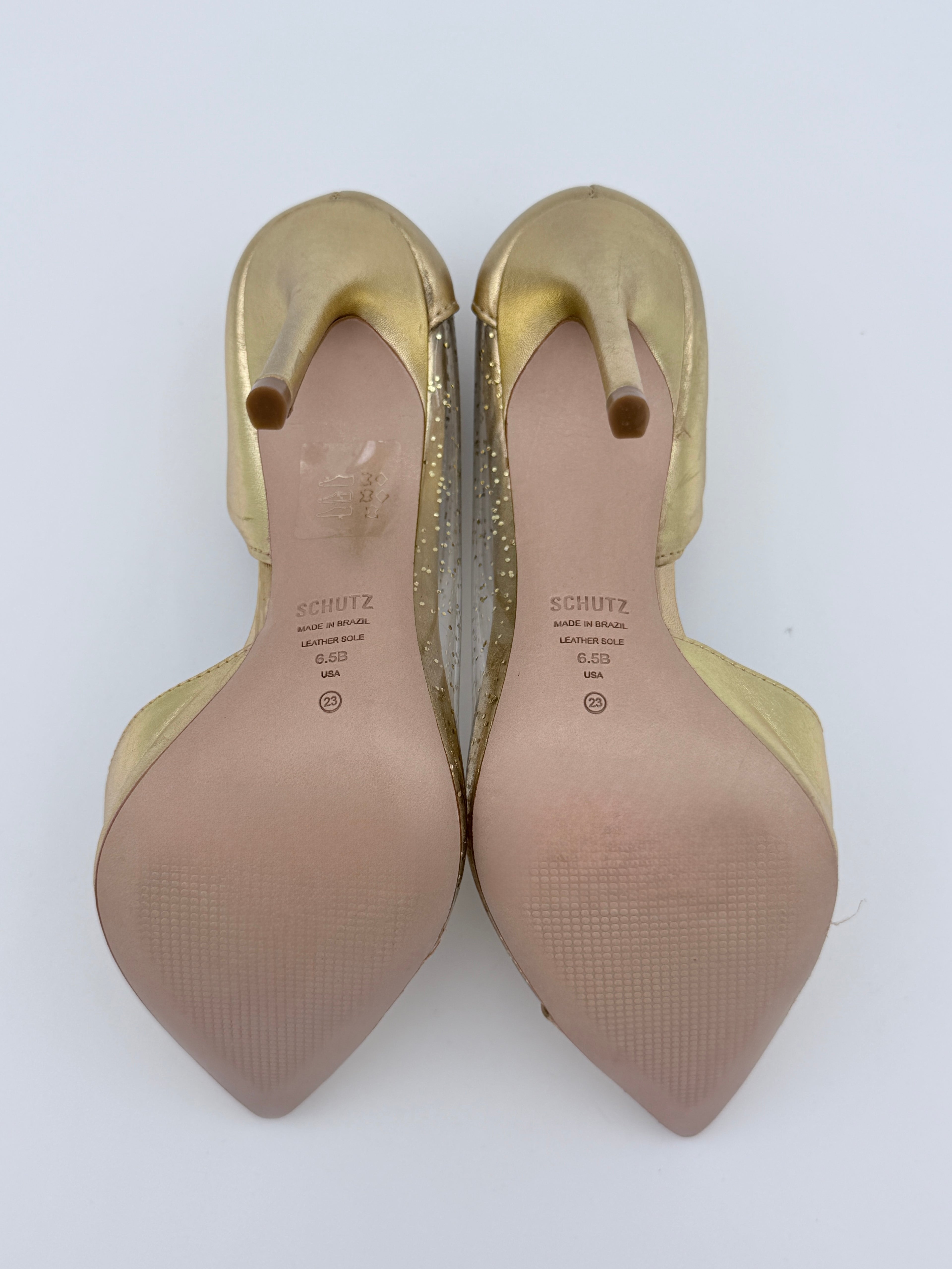 Schutz Chelsie Gold New Size 6.5