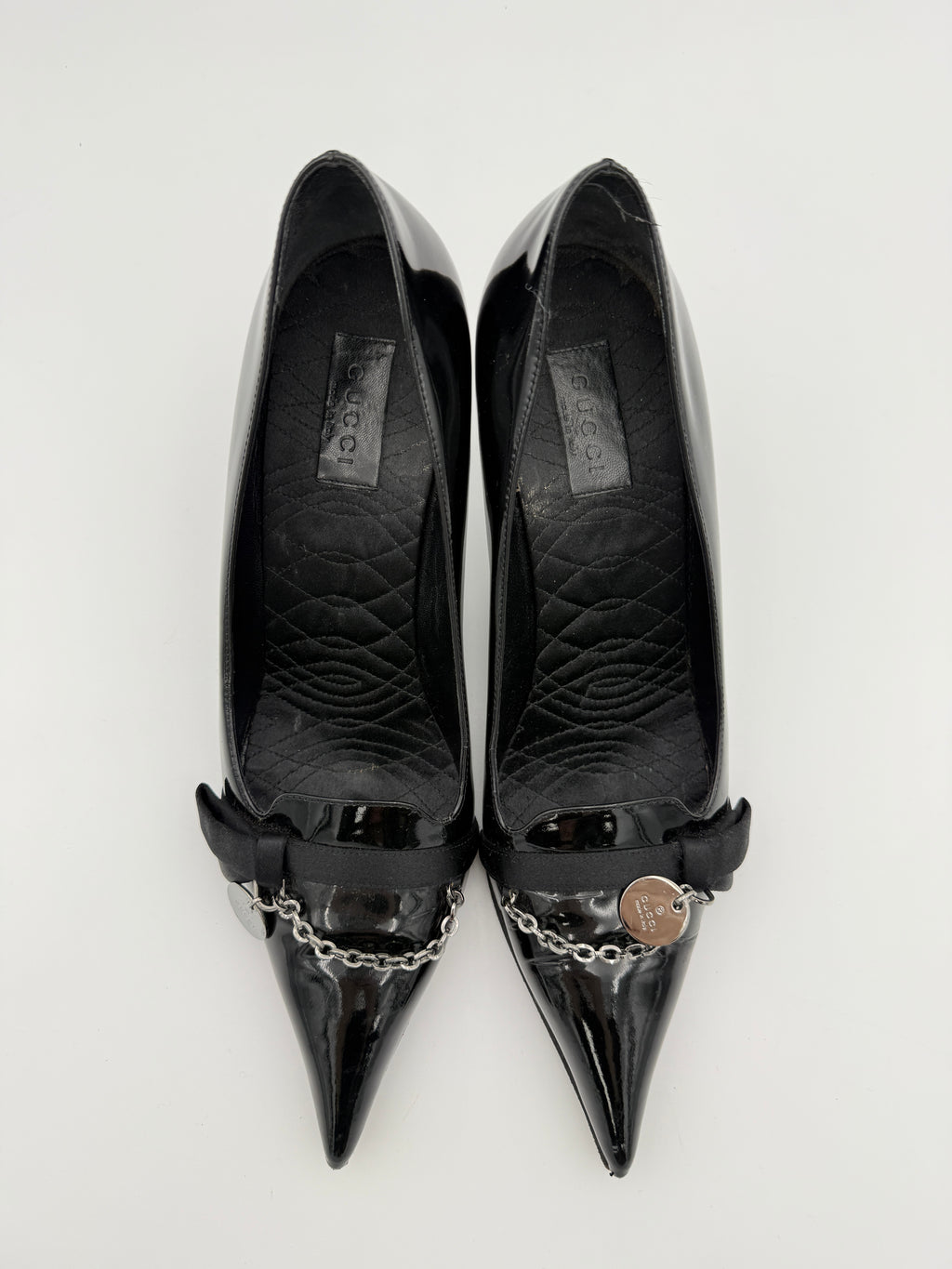 Gucci pointed patent scarpin