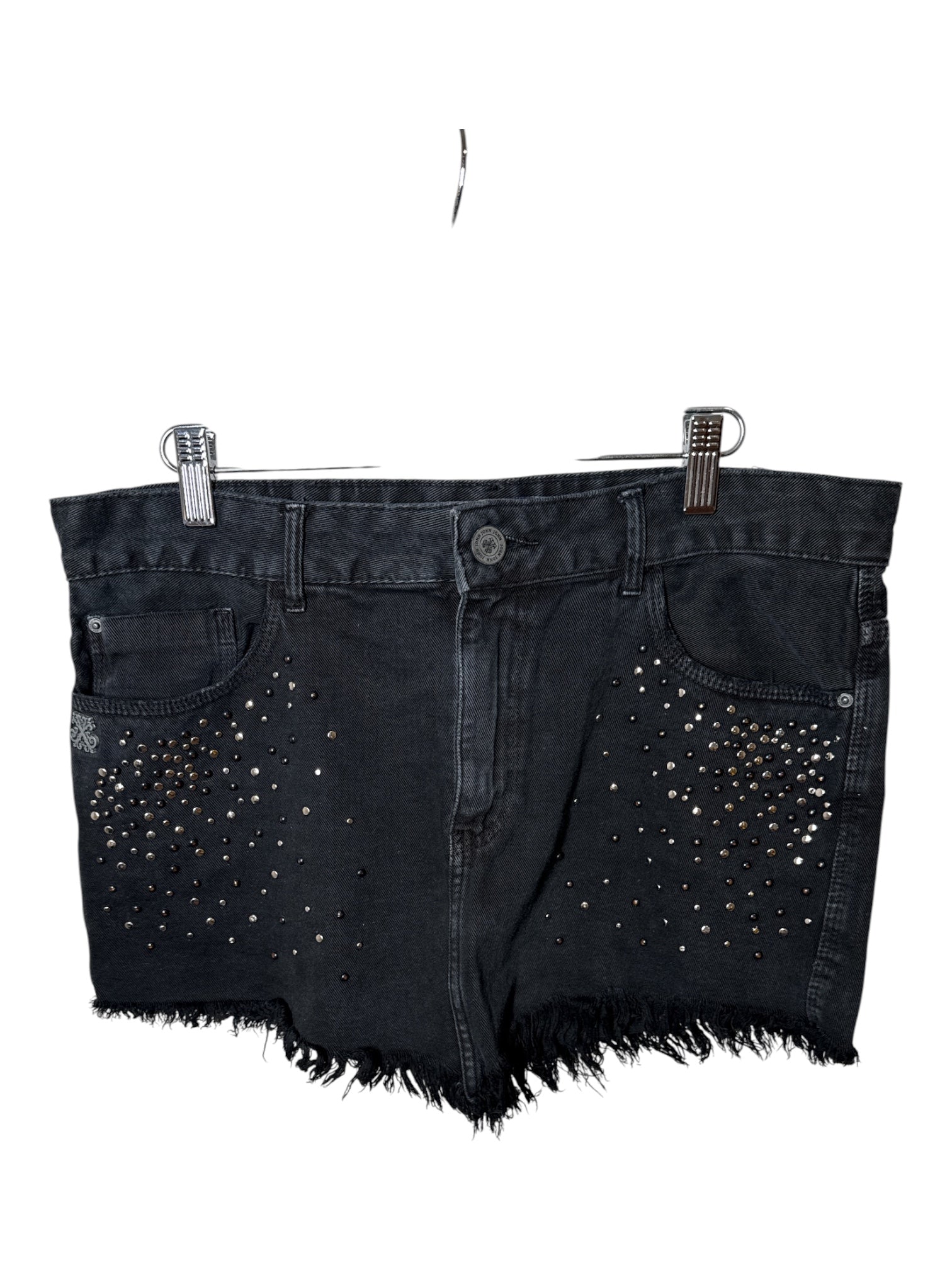 JOHN JOHN black studs mini skirt