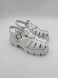 Prada White Monolith Platform Sandals Size 8