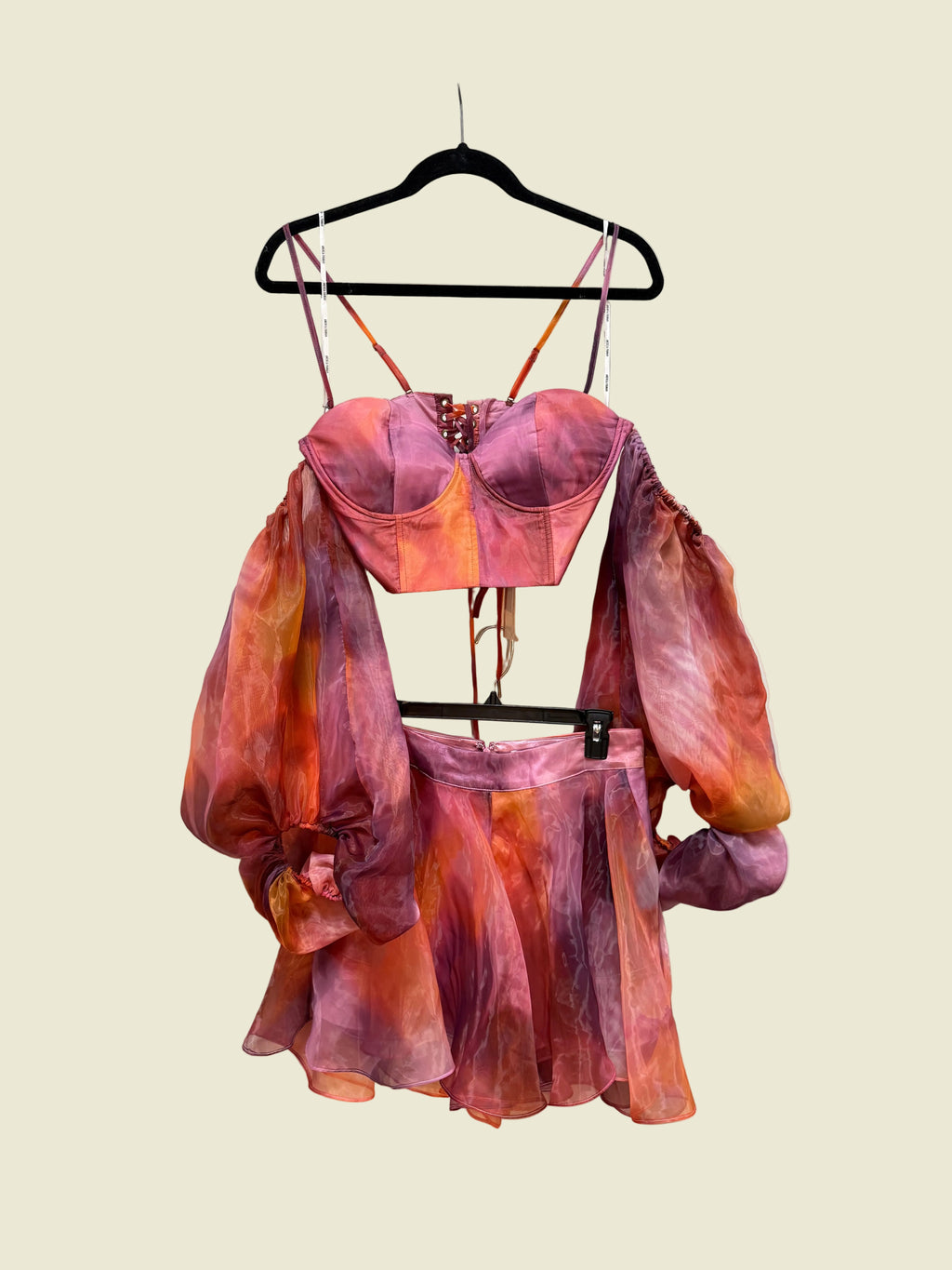Andrea Iyamah Pink tie die skirt set Size L