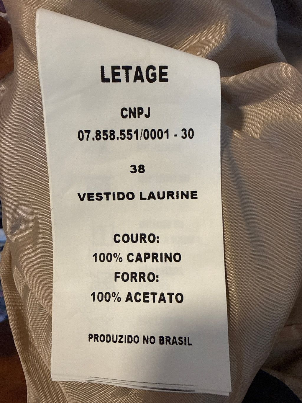LETAGE Black Leather Dress Small