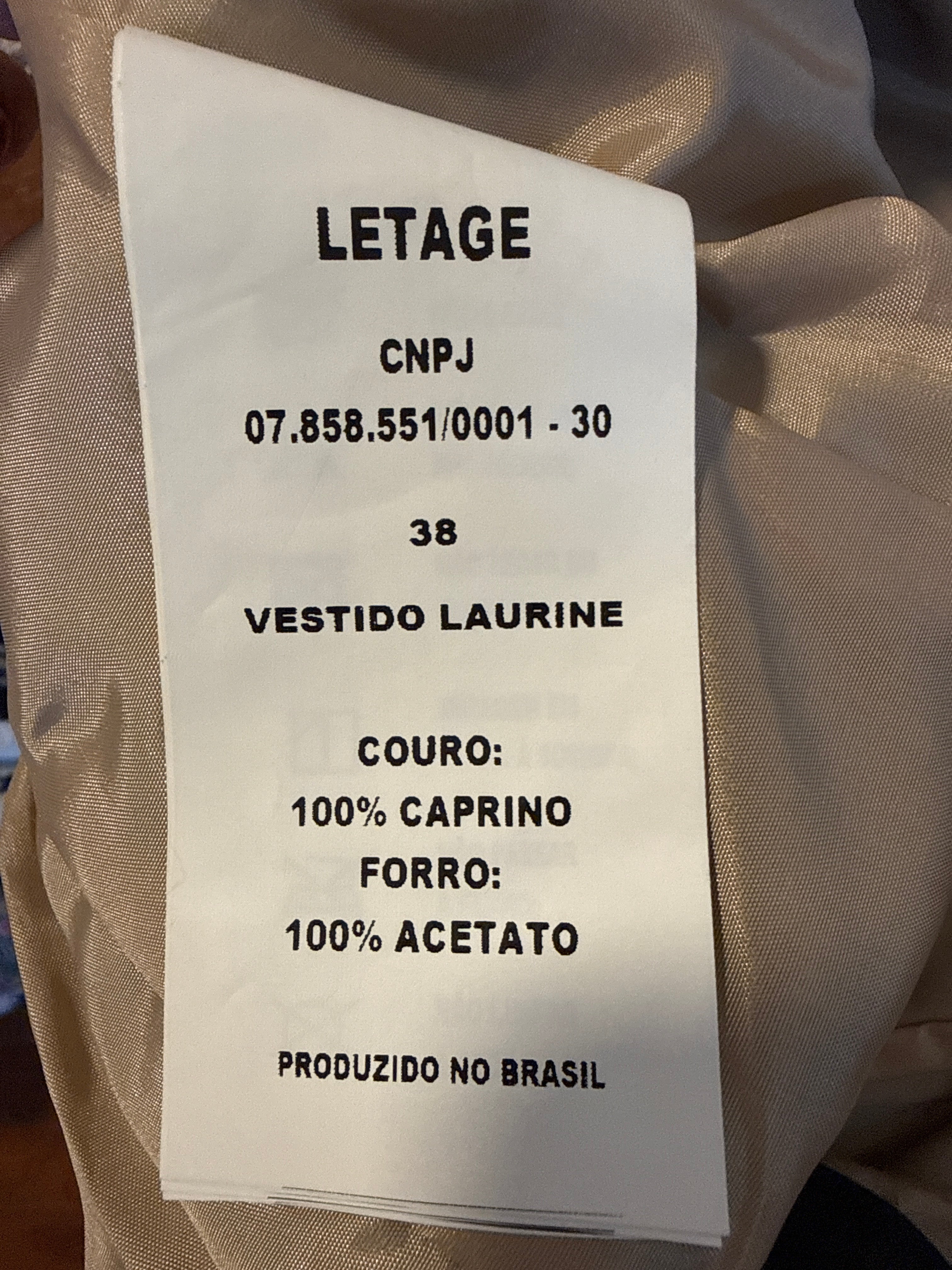 LETAGE Black Leather Dress Small