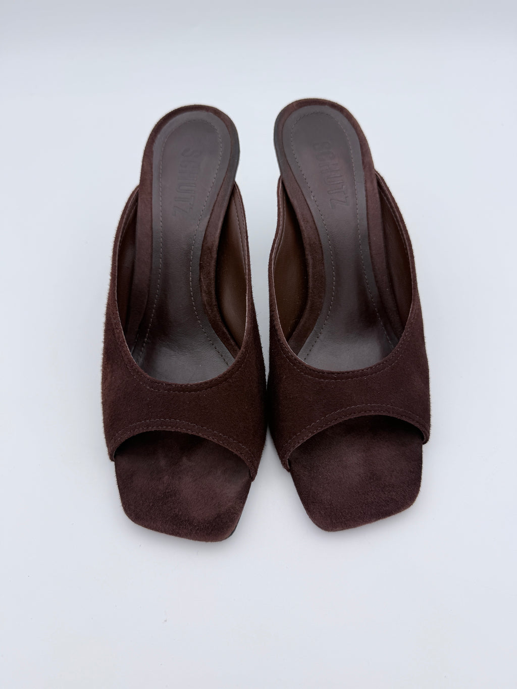Schutz Brown Suede  Mules
