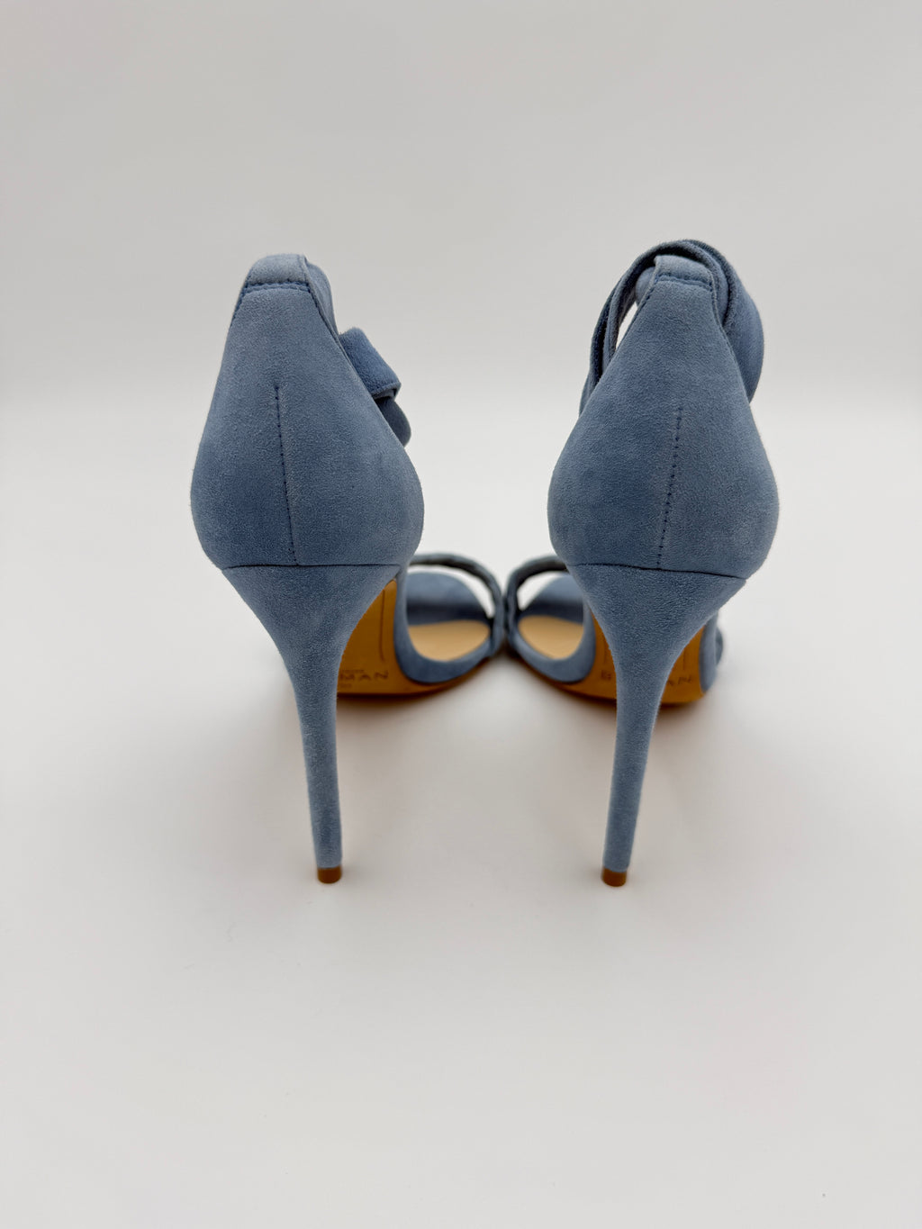 Alexandre Birman soft blue suede  heel Size 8