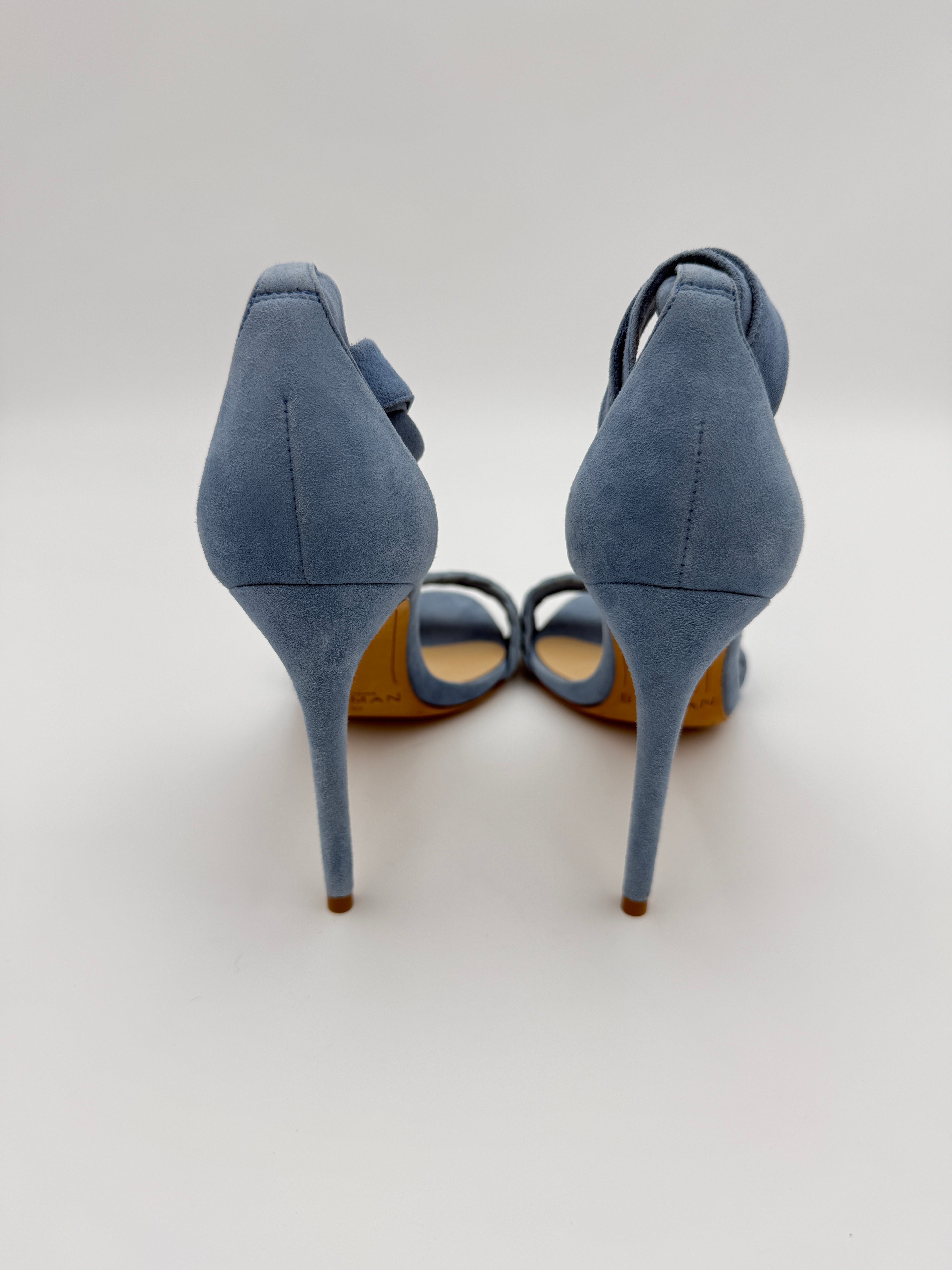 Alexandre Birman soft blue suede  heel Size 8
