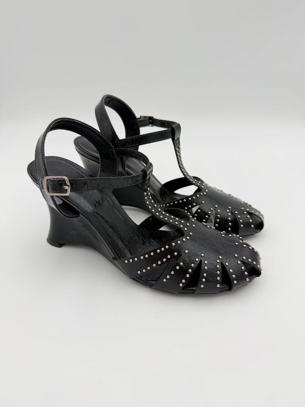 Stilleto Black Wedges Size 7