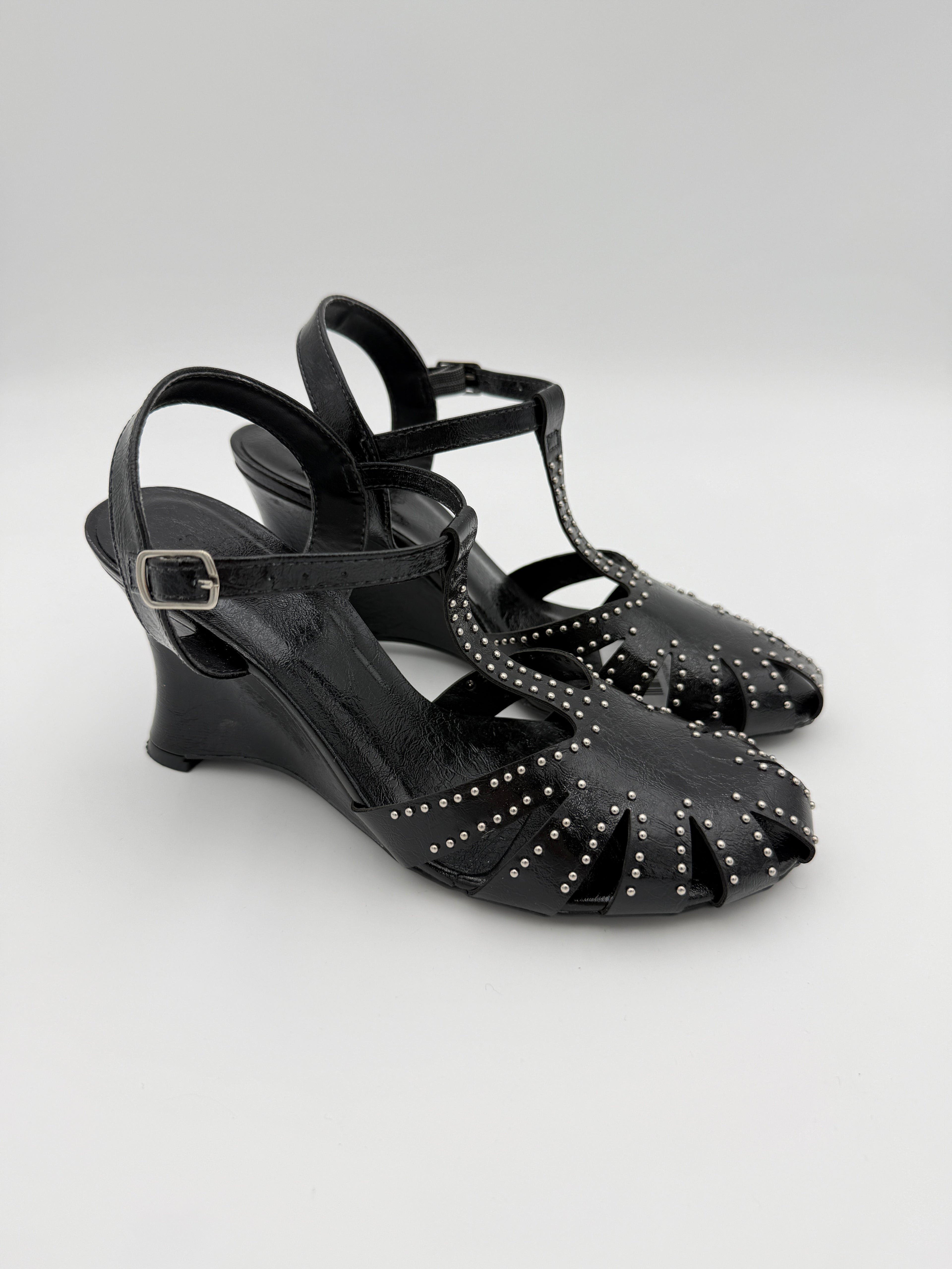 Stilleto Black Wedges Size 7