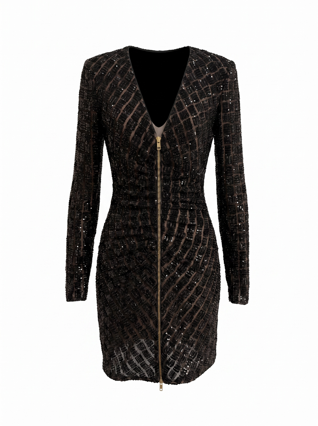 Self Portrait black sequin dress Size 4