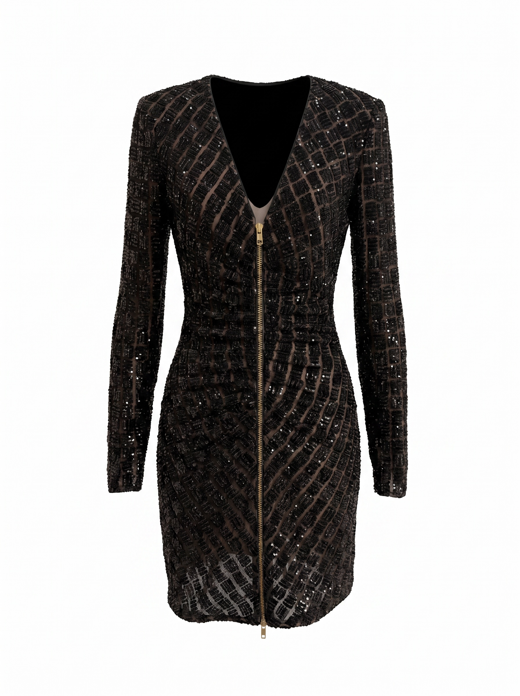 Self Portrait black sequin dress Size 4