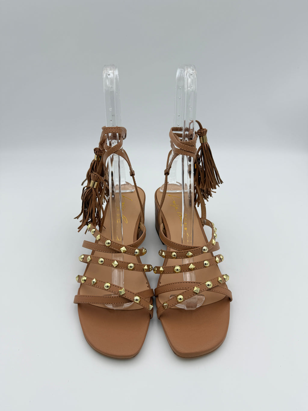 Luiza Barcelos Caramel Ankle Wrap Sandal B076 V9